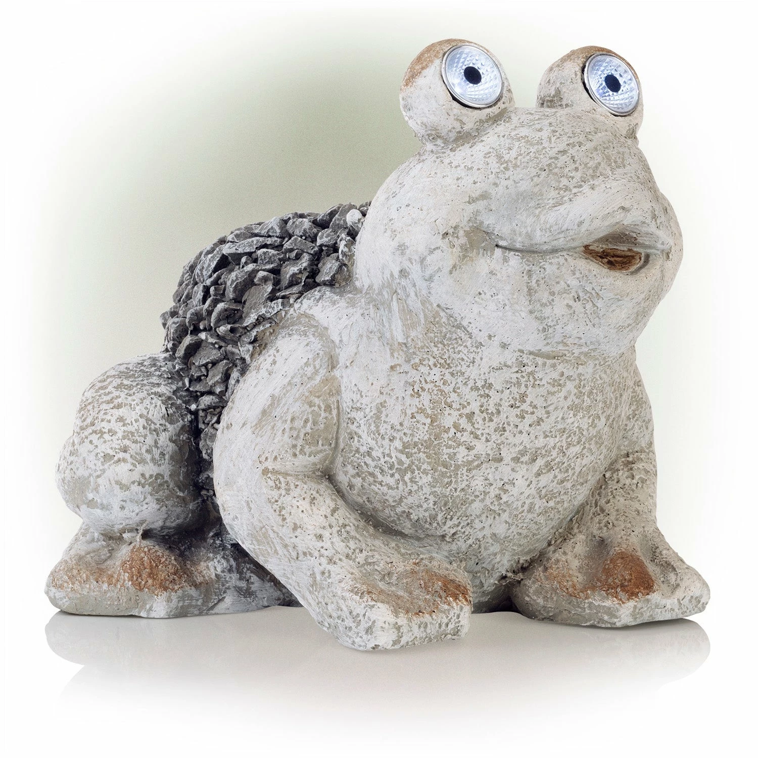 Budget ๐งจ Alpine Corporation 12" Tall Outdoor Solar Powered Frog Yard Statue With LED Lights, Gray ๐ฅ 4 Budget ๐งจ Alpine Corporation 12" Tall Outdoor Solar Powered Frog Yard Statue With LED Lights, Gray ๐ฅ - Image 2