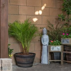 Cheap π Alpine Corporation 11" Tall Indoor/Outdoor Barrel Shaped Planter - 18 X 11 β