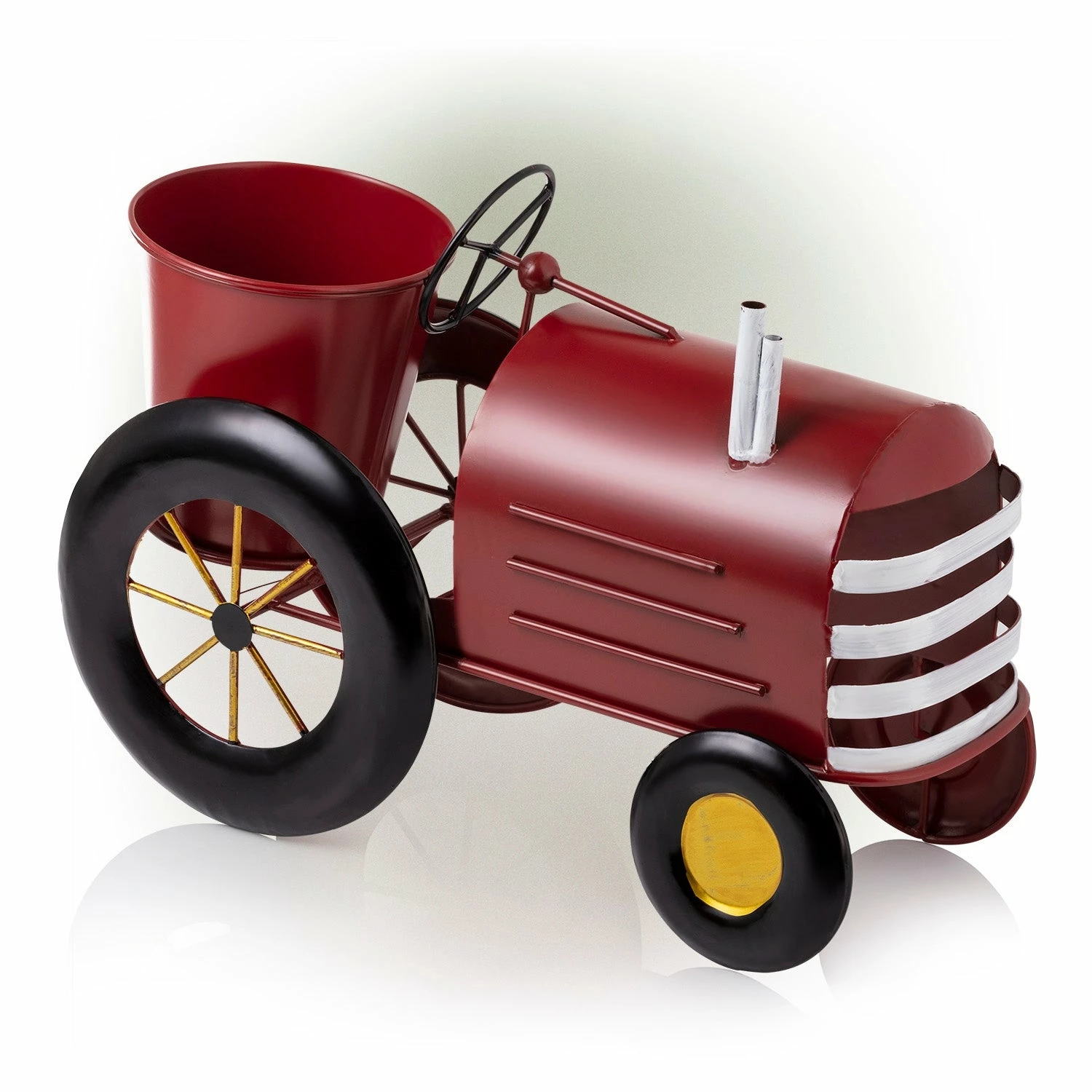 Discount ๐ Alpine Corporation 11" Tall Indoor/Outdoor Metal Tractor Flower Planter With Stand, Red - 8' X 10' ๐ 4 Discount ๐ Alpine Corporation 11" Tall Indoor/Outdoor Metal Tractor Flower Planter With Stand, Red - 8' X 10' ๐ - Image 2