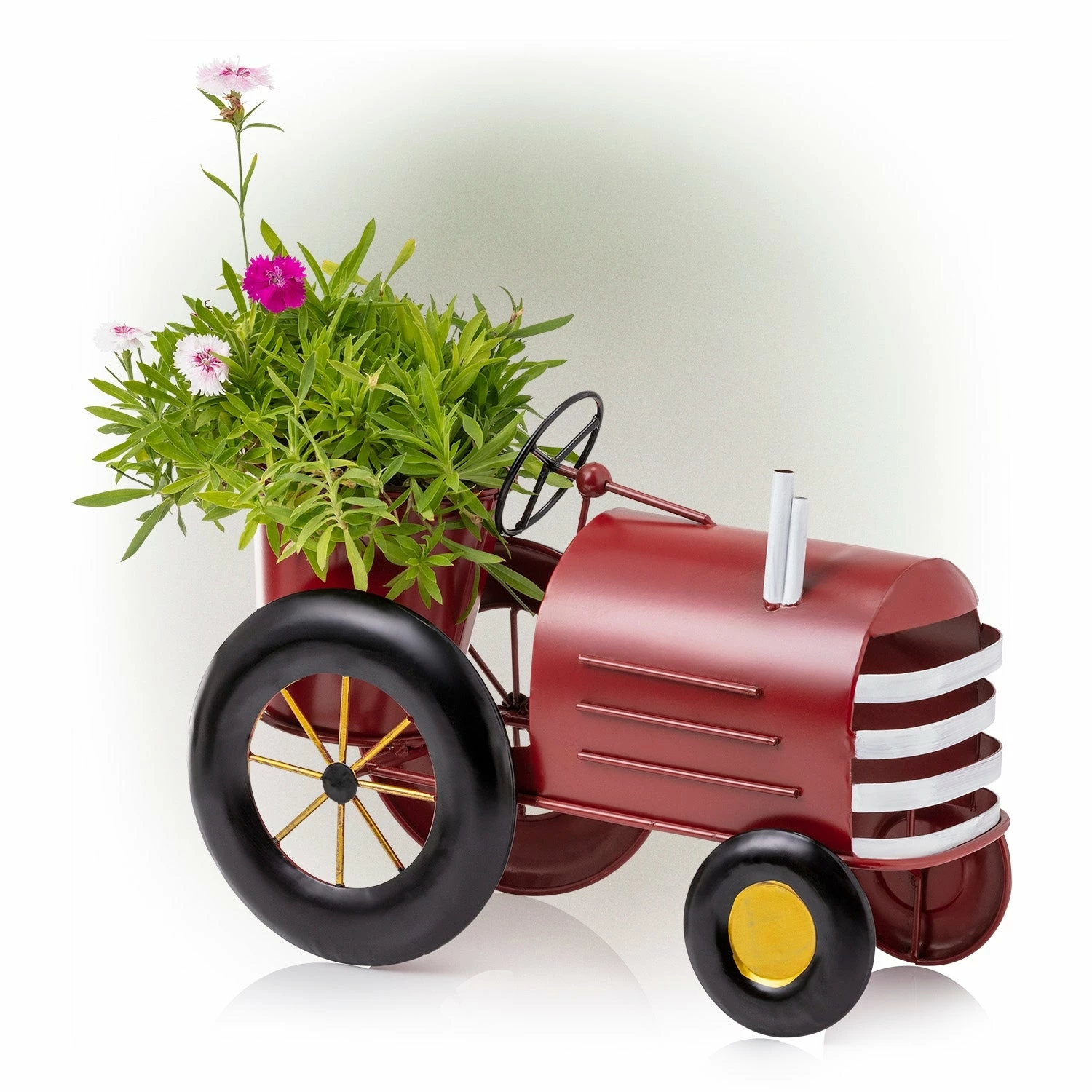 Discount ๐ Alpine Corporation 11" Tall Indoor/Outdoor Metal Tractor Flower Planter With Stand, Red - 8' X 10' ๐ 11 Discount ๐ Alpine Corporation 11" Tall Indoor/Outdoor Metal Tractor Flower Planter With Stand, Red - 8' X 10' ๐ - Image 9
