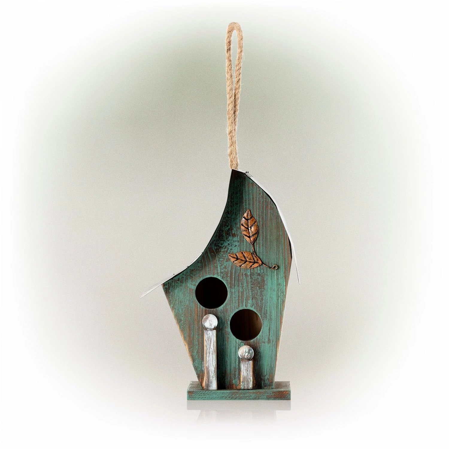 Cheap ⨠Alpine Corporation 12" Tall Outdoor Hanging Wooden Birdhouse, Turquoise 𧨠- Image 2