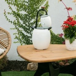 Discount π Alpine Corporation 19" Tall White Barrels & Faucet Tabletop Fountain Decoration π₯°