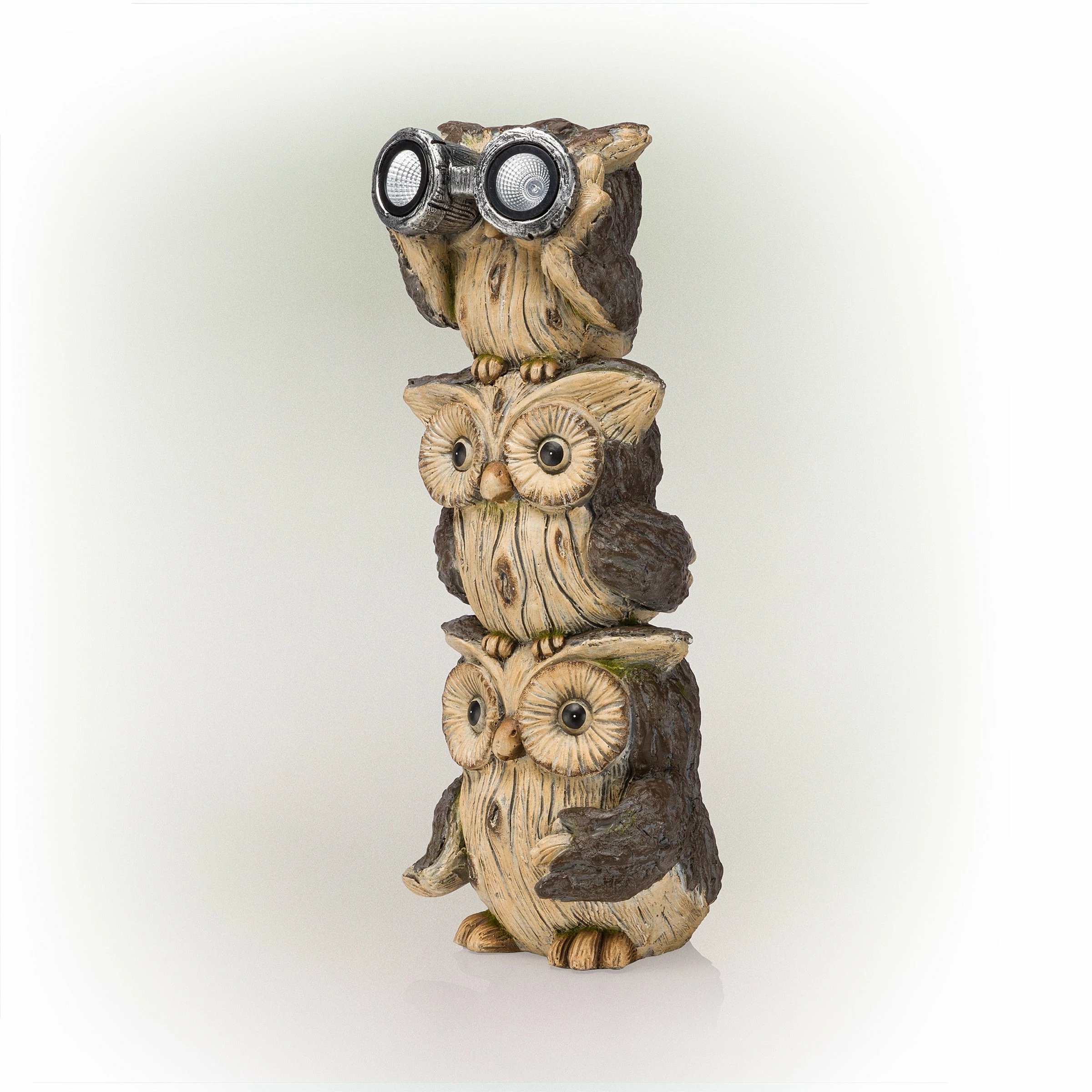 Flash Sale β€οΈ Alpine Corporation 25" Tall Outdoor Solar Powered Binocular Owls Yard Statue With LED Lights β¨ - Image 9