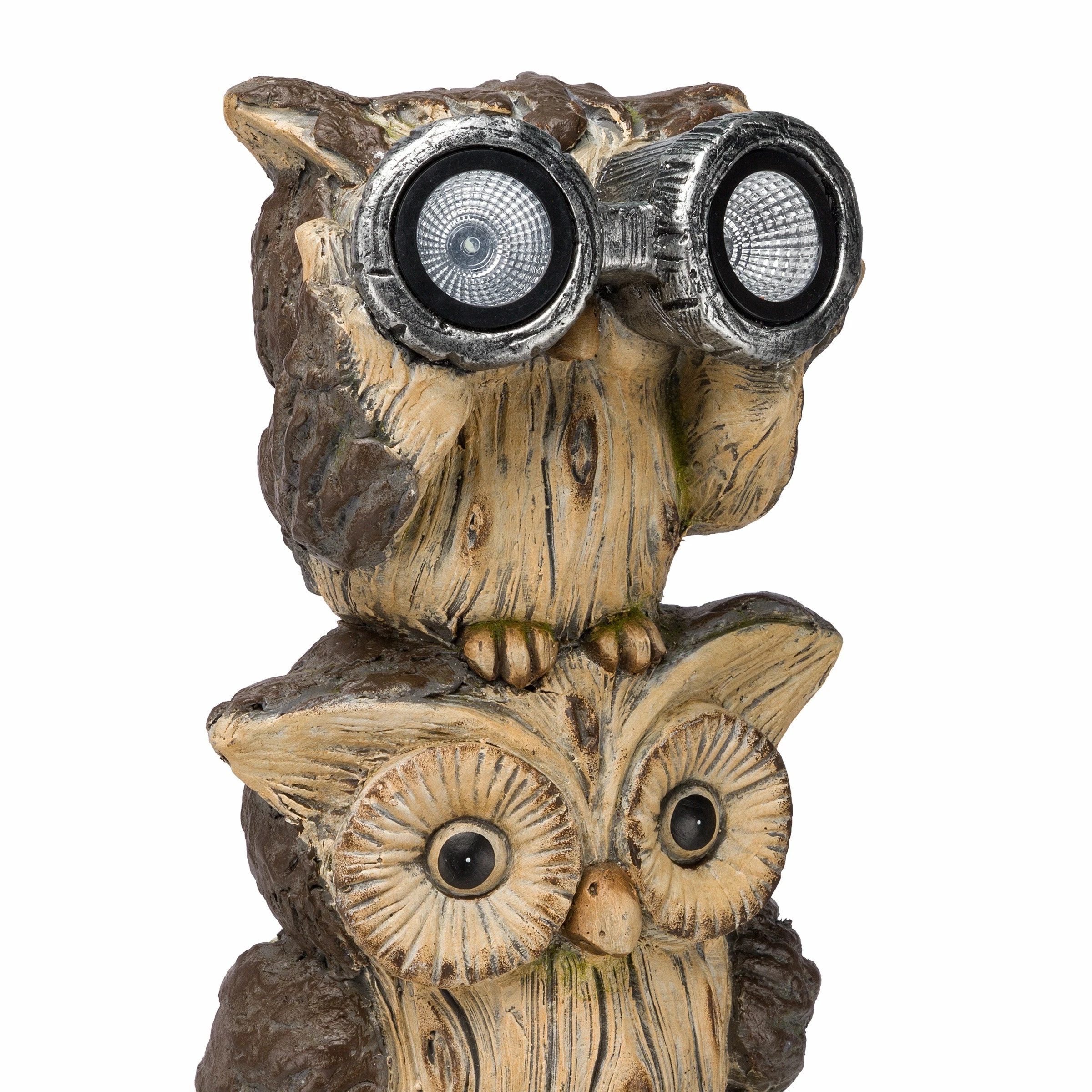 Flash Sale β€οΈ Alpine Corporation 25" Tall Outdoor Solar Powered Binocular Owls Yard Statue With LED Lights β¨ - Image 11