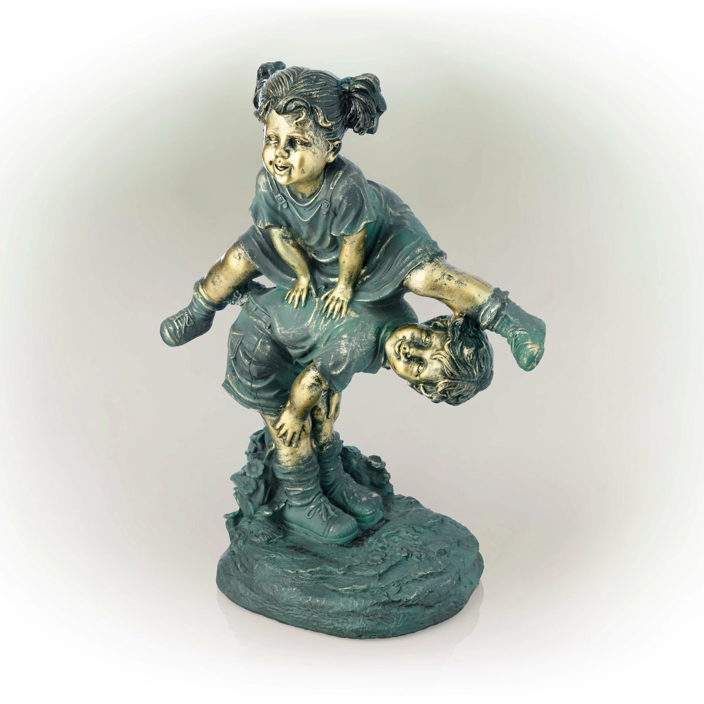 New π Alpine Corporation 26" Tall Indoor/Outdoor Girl Jumping Over Boy Statue Yard Art Decoration π 13 New π Alpine Corporation 26" Tall Indoor/Outdoor Girl Jumping Over Boy Statue Yard Art Decoration π - Image 11