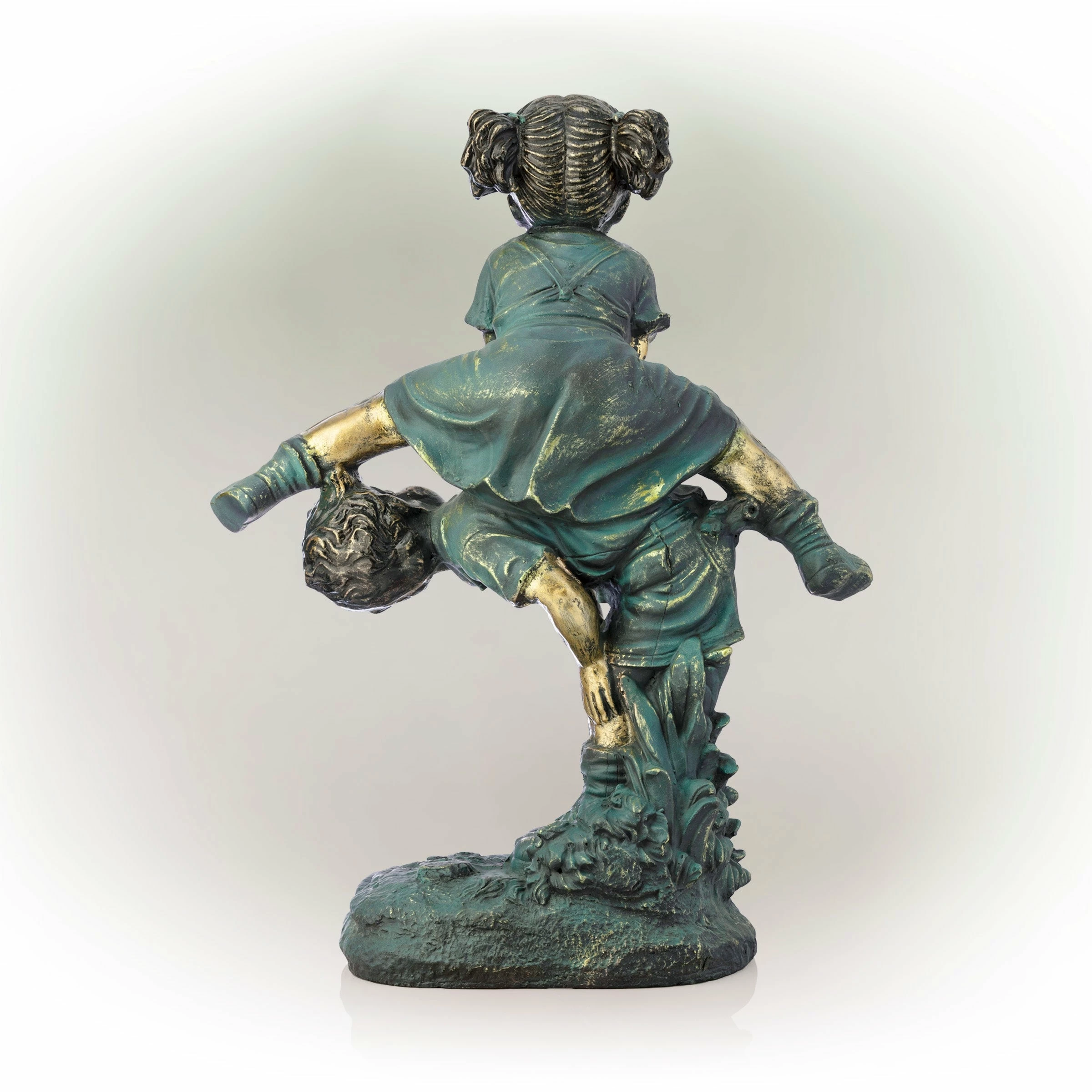 New π Alpine Corporation 26" Tall Indoor/Outdoor Girl Jumping Over Boy Statue Yard Art Decoration π 16 New π Alpine Corporation 26" Tall Indoor/Outdoor Girl Jumping Over Boy Statue Yard Art Decoration π - Image 14