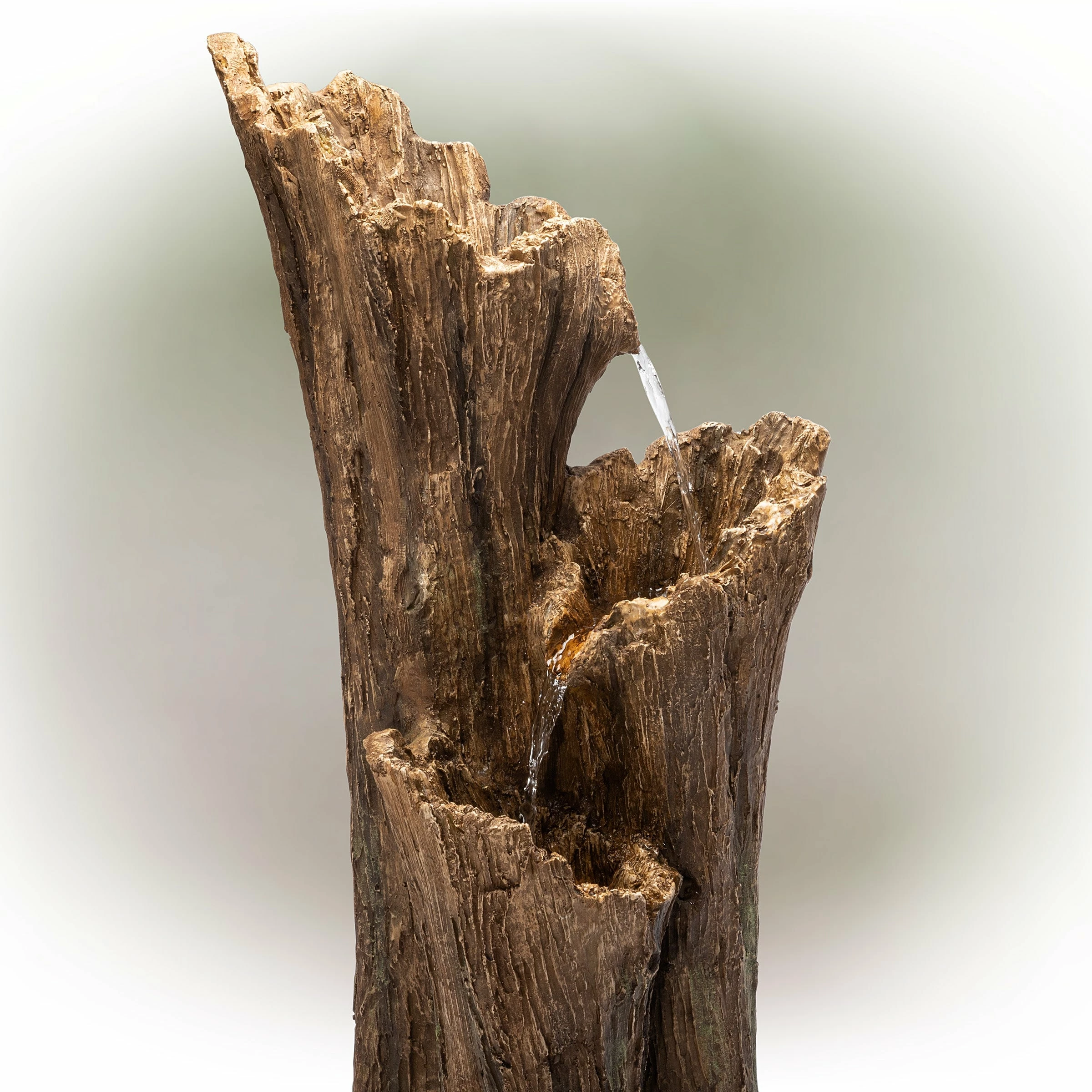 Wholesale π Alpine Corporation 39" Tall Outdoor 3-Tier Cascading Tree Bark Water Fountain With LED Lights β¨ - Image 10