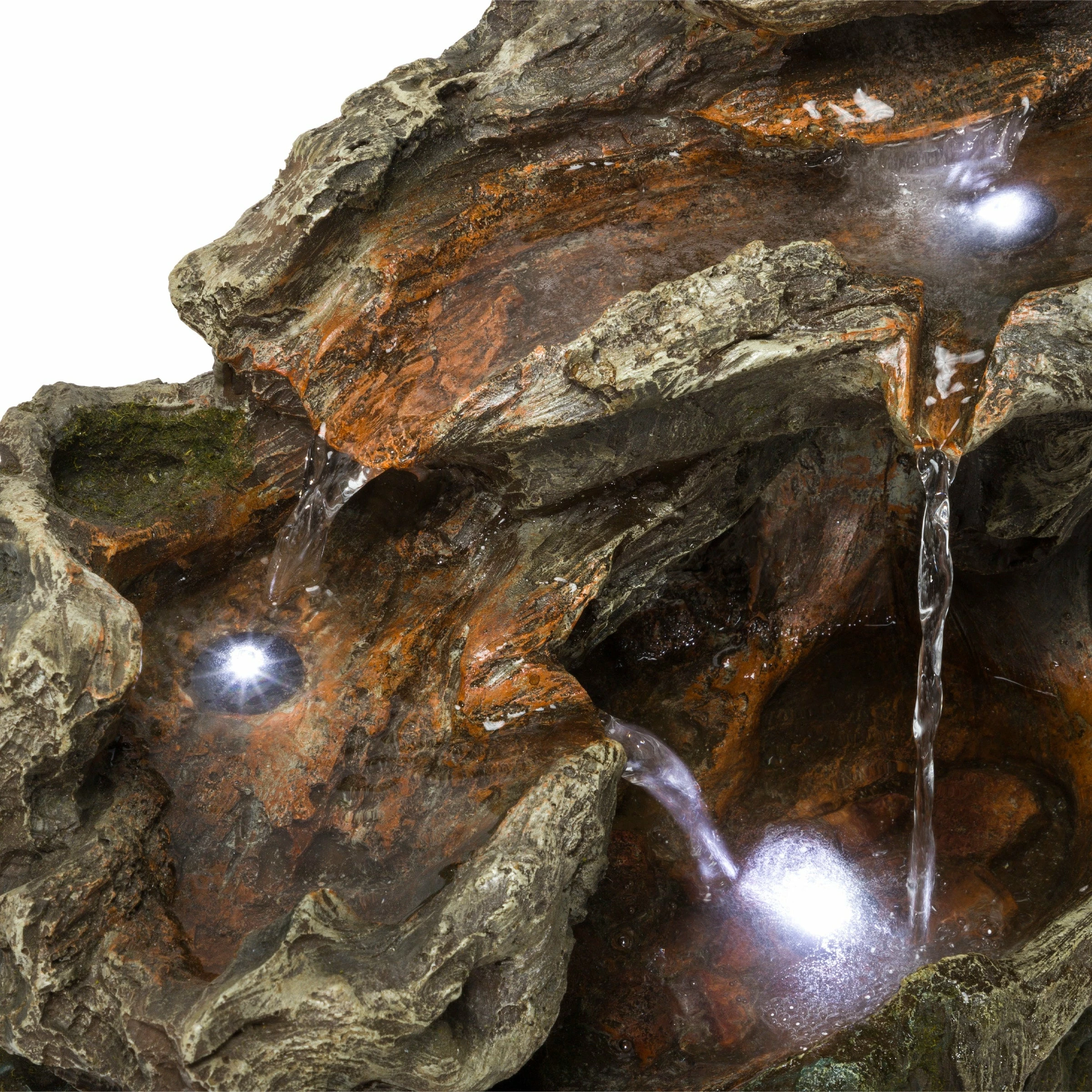 Promo π Alpine Corporation 10" Tall Tabletop 3-Tier Waterfall Rock Fountain With LED Lights π― - Image 10