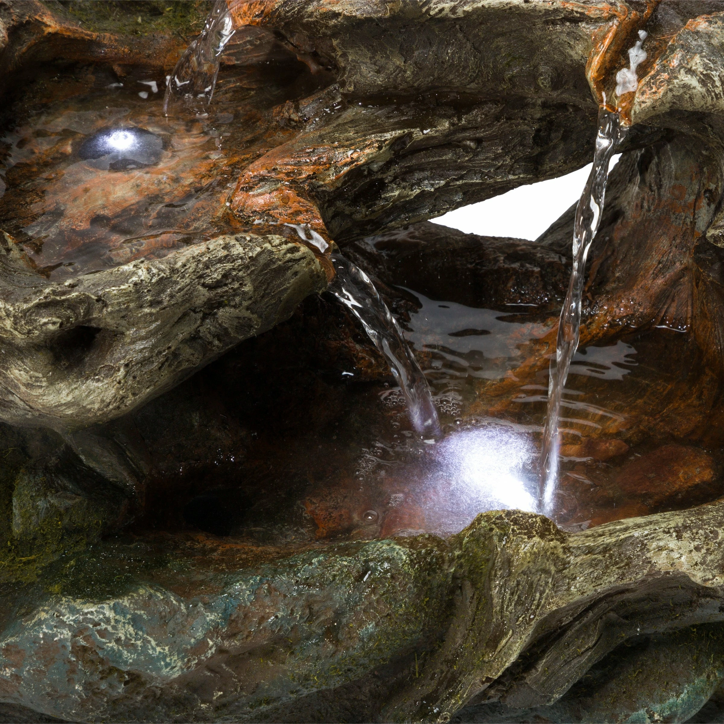 Promo π Alpine Corporation 10" Tall Tabletop 3-Tier Waterfall Rock Fountain With LED Lights π― - Image 11