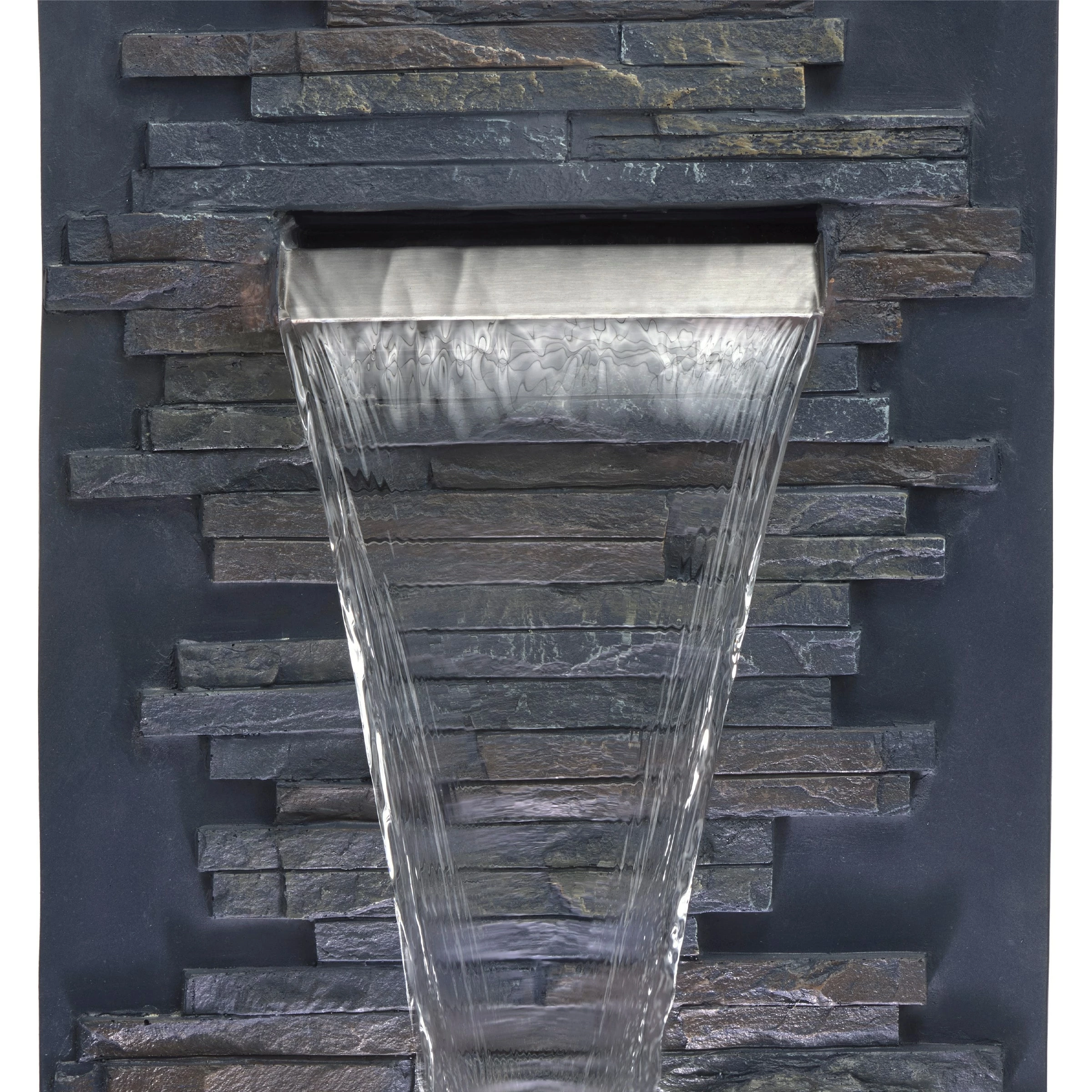 Wholesale π Alpine Corporation 32" Tall Cascading Stone Wall Fountain Decoration With LED Lights 𧨠- Image 10
