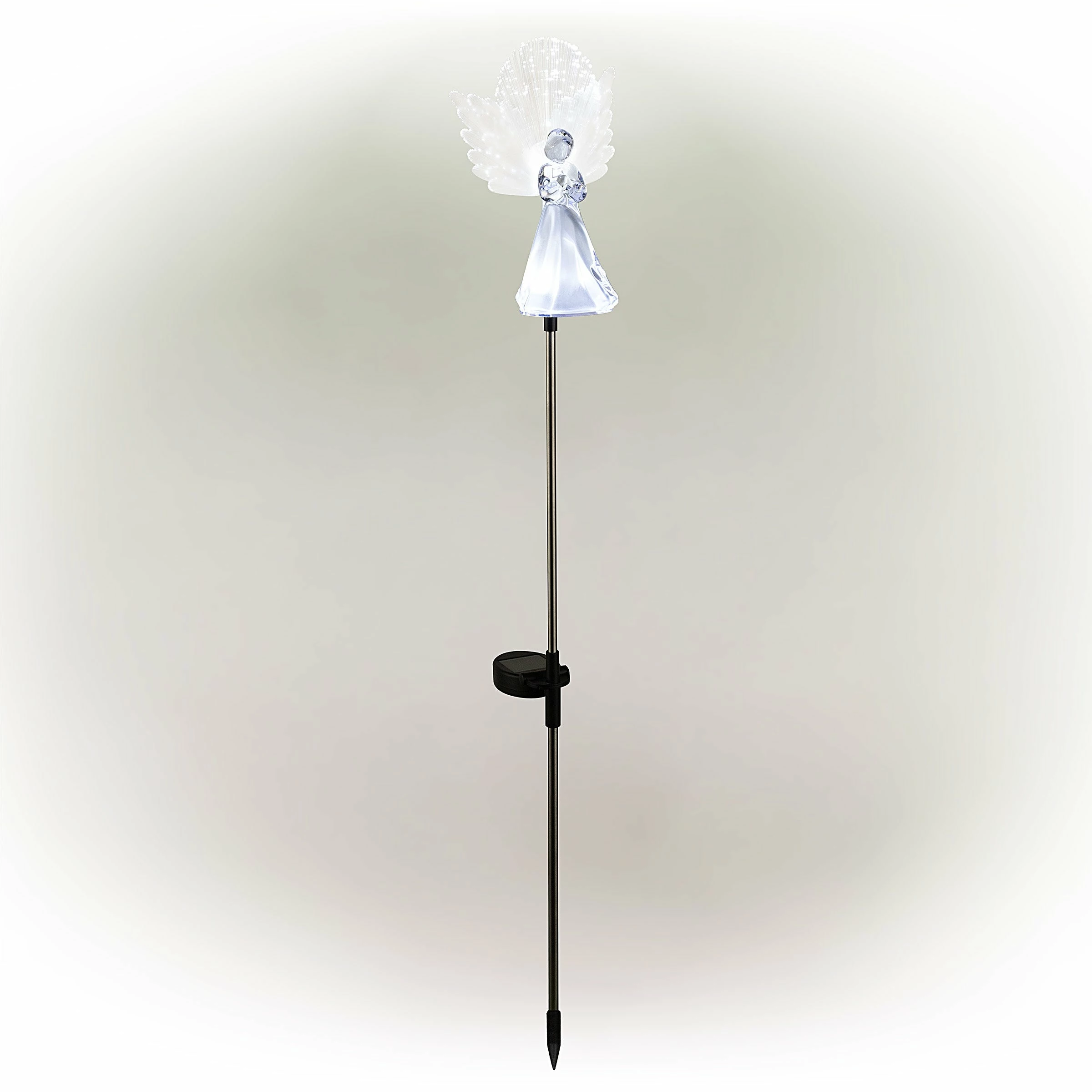Best reviews of π Alpine Corporation 37"H Outdoor Solar Angel Garden Stakes With Fiber Optic Wings And LED Lights (Set Of 2) - White π - Image 11