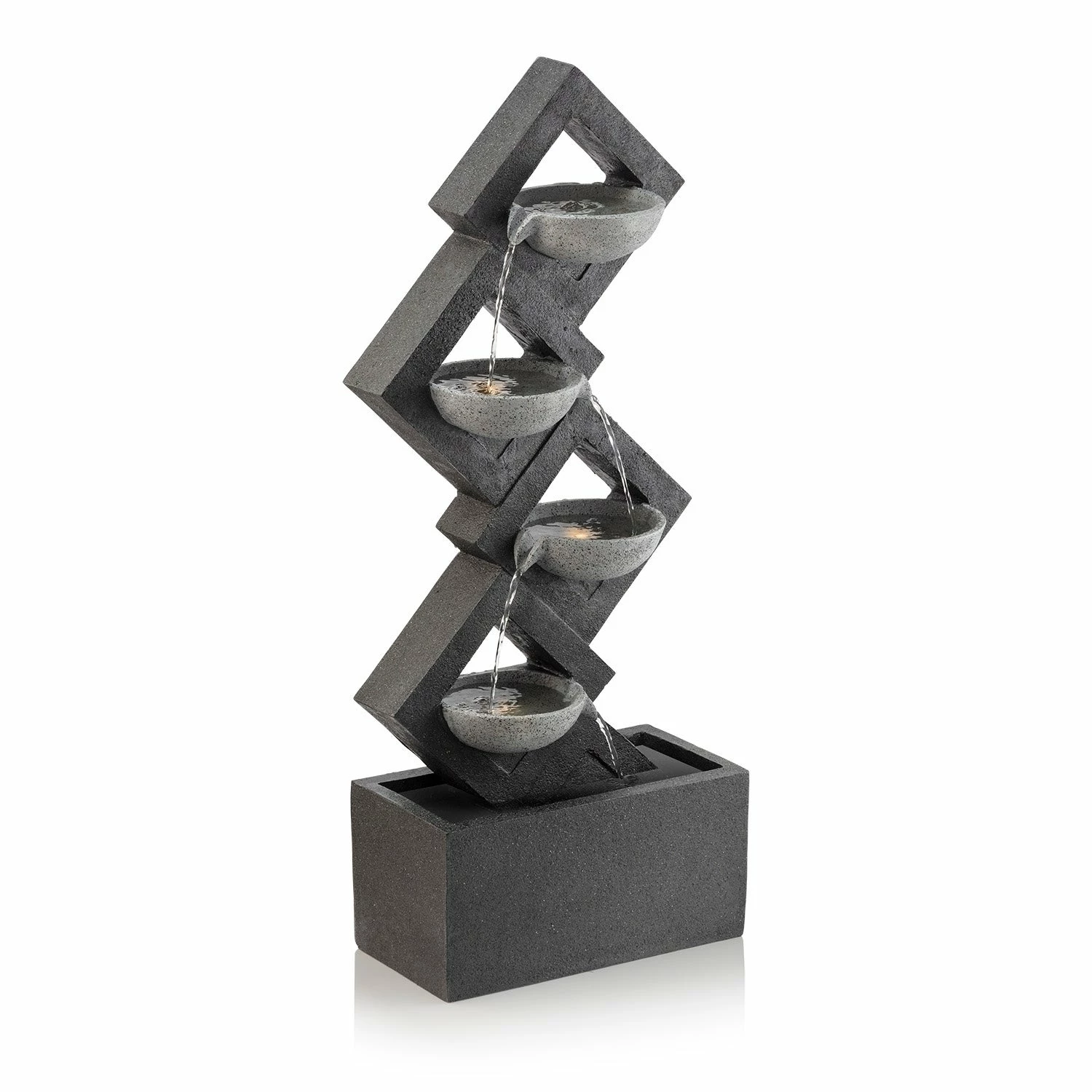 Best Sale π Alpine Corporation 39" Tall Indoor/Outdoor Soothing 4-Tier Zen Fountain With LED Lights π - Image 8