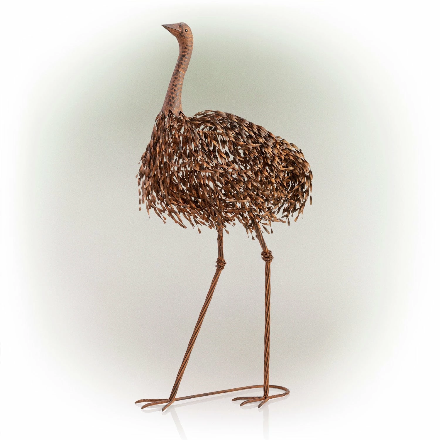Budget β Alpine Corporation 39" Tall Outdoor Metal Ostrich Standing Yard Statue Decoration π― - Image 2