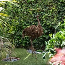 Budget β Alpine Corporation 39" Tall Outdoor Metal Ostrich Standing Yard Statue Decoration π―