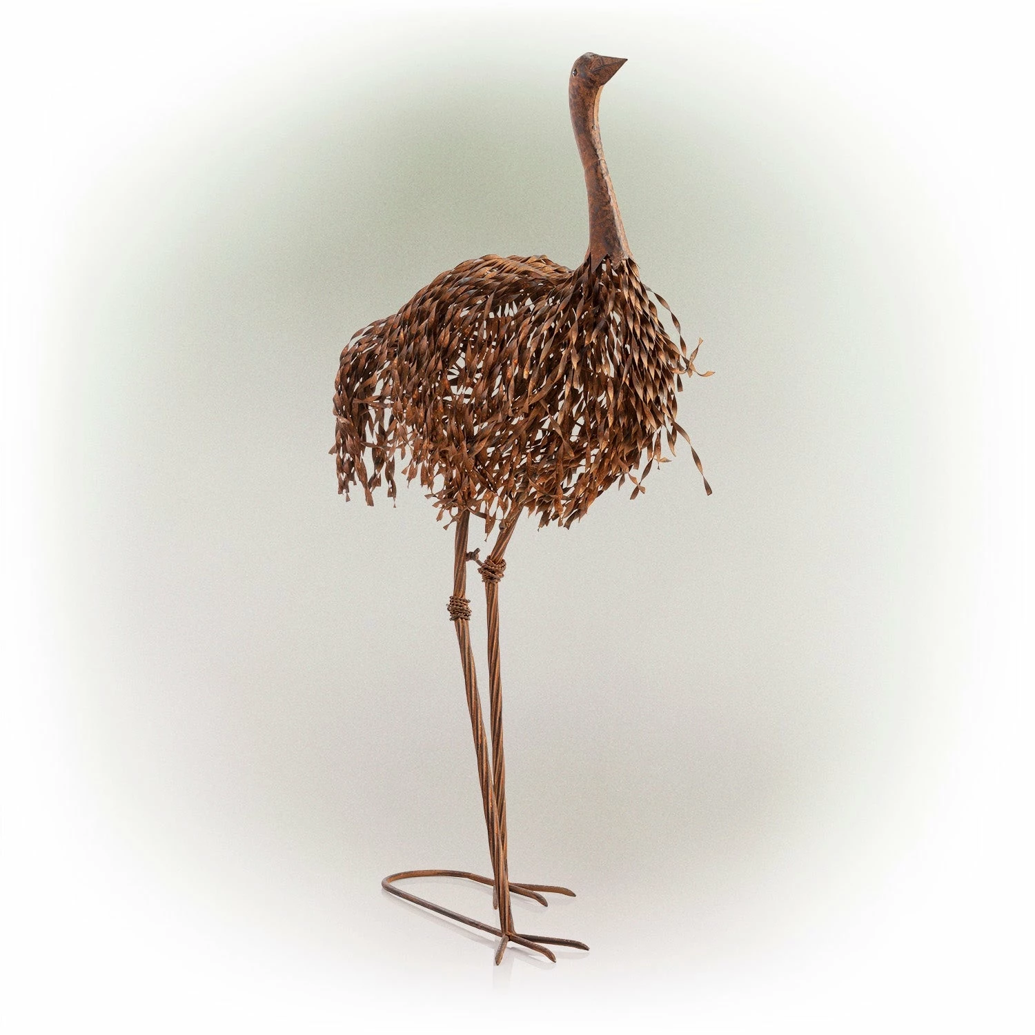 Budget β Alpine Corporation 39" Tall Outdoor Metal Ostrich Standing Yard Statue Decoration π― - Image 8