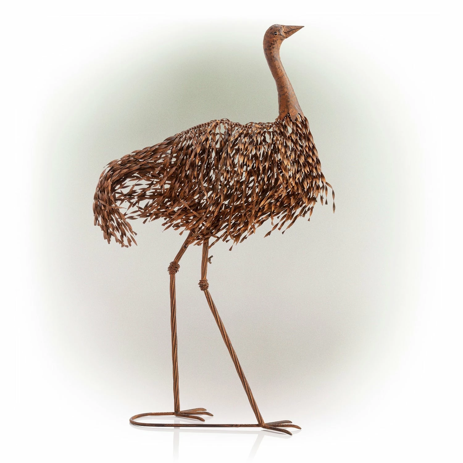 Budget β Alpine Corporation 39" Tall Outdoor Metal Ostrich Standing Yard Statue Decoration π― - Image 9