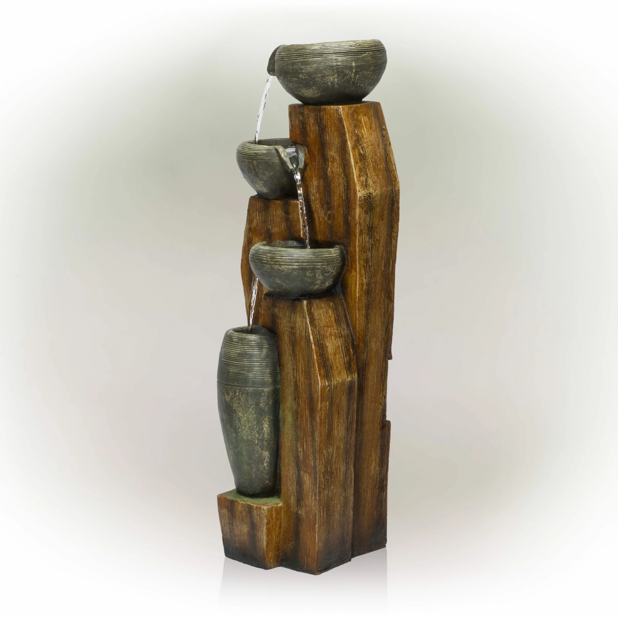 Coupon π€© Alpine Corporation 40" Tall Cascading Rustic Bowls Fountain With LED Lights Yard Decoration π - Image 8