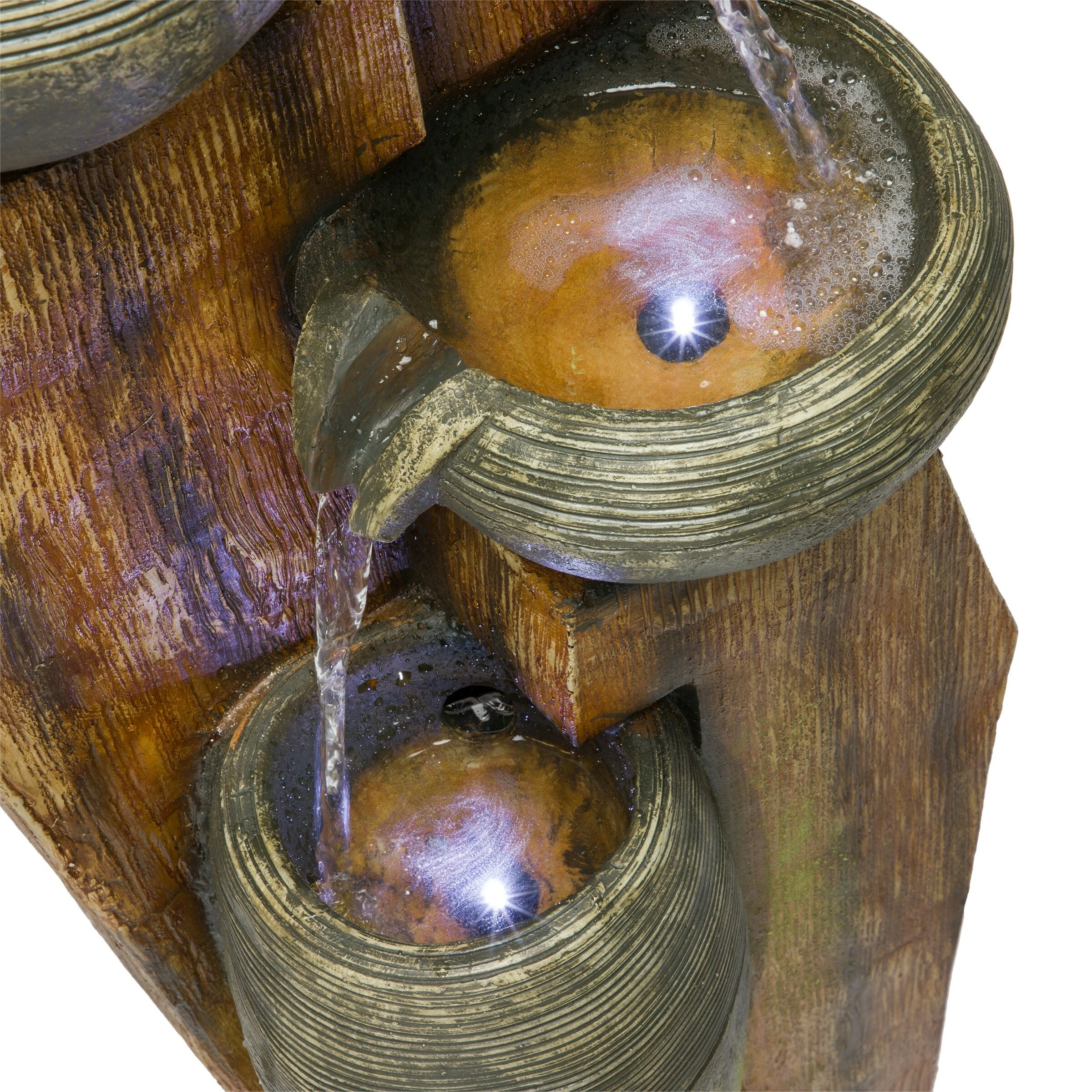 Coupon π€© Alpine Corporation 40" Tall Cascading Rustic Bowls Fountain With LED Lights Yard Decoration π - Image 10