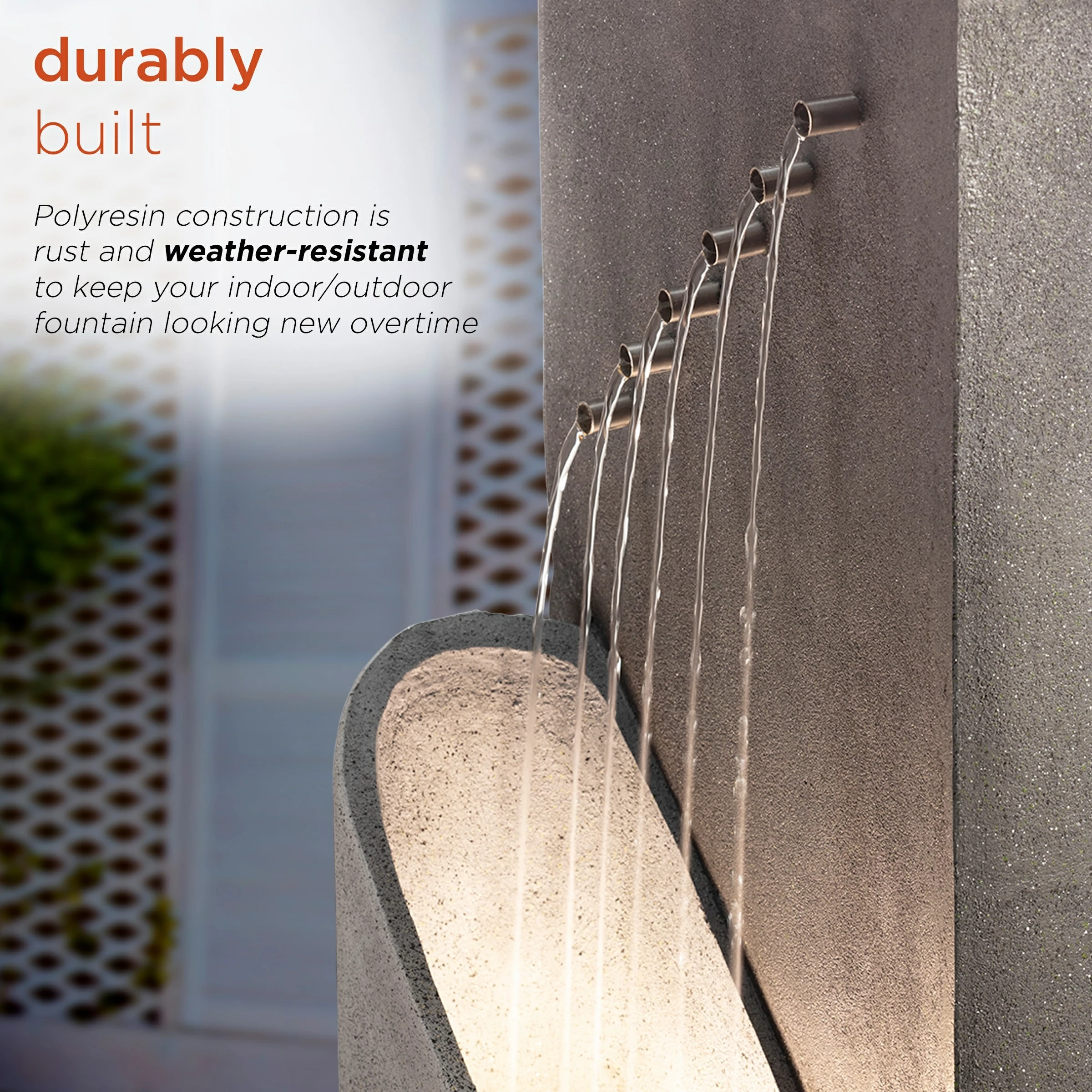 Discount π Alpine Corporation 40" Tall Indoor/Outdoor Infinity Calming Floor Fountain, Grey π - Image 7