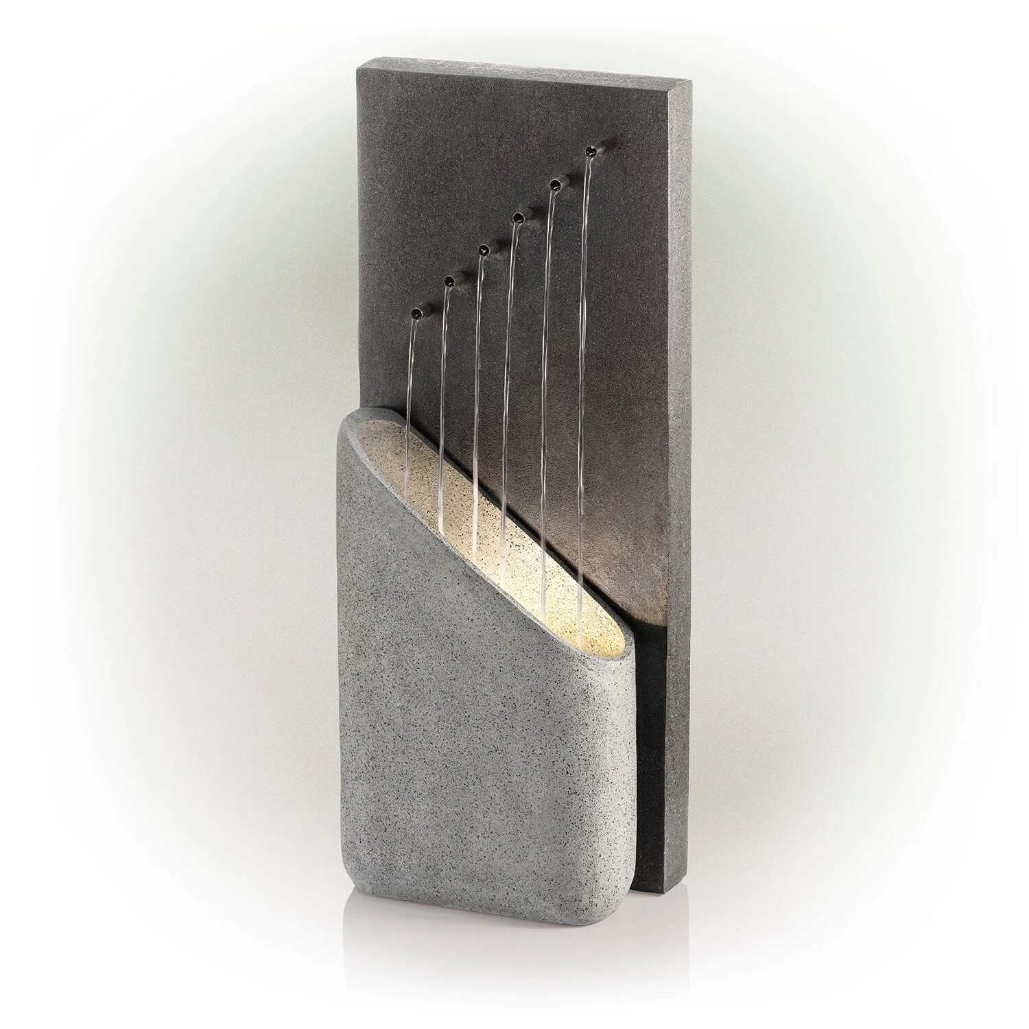 Discount π Alpine Corporation 40" Tall Indoor/Outdoor Infinity Calming Floor Fountain, Grey π - Image 8