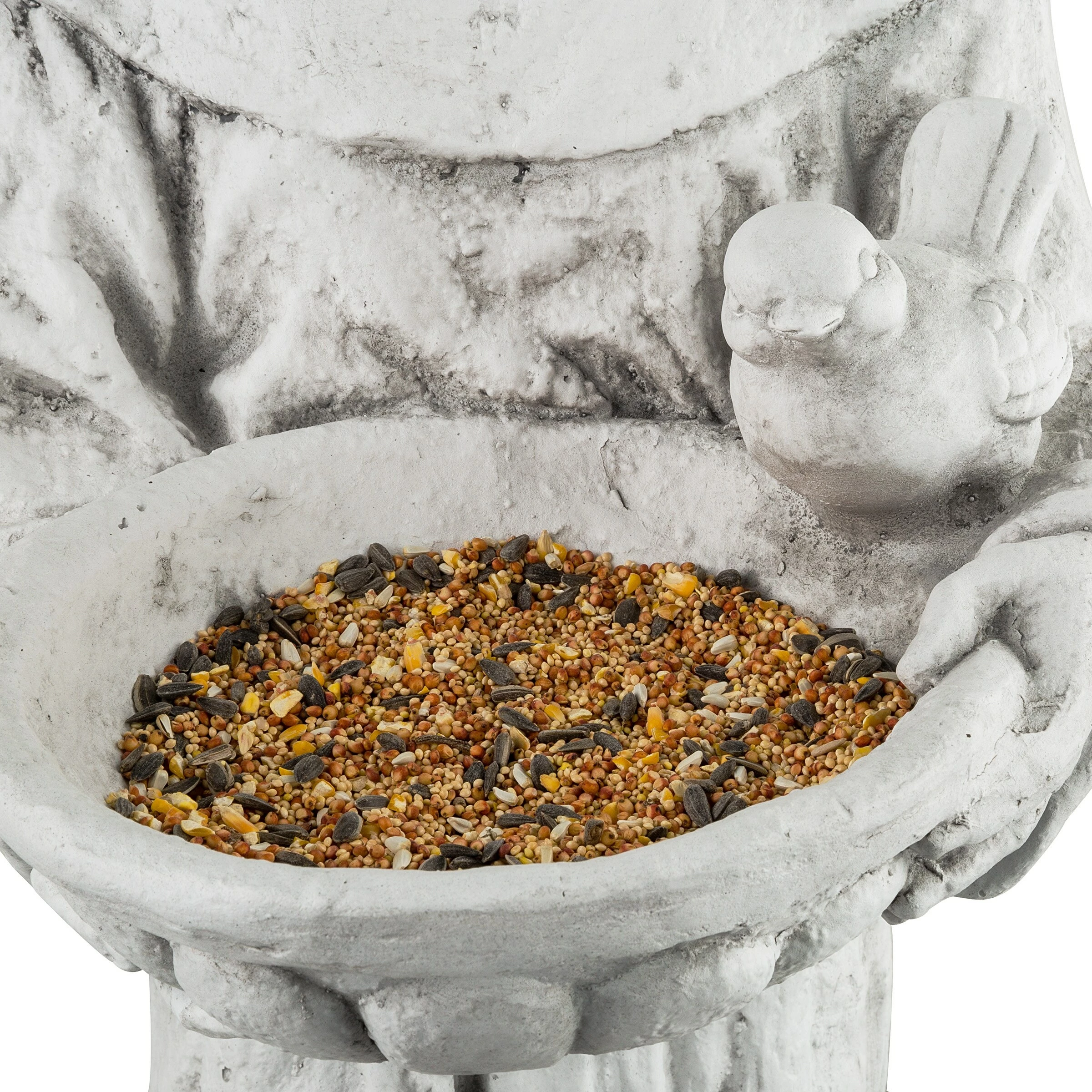 Outlet π₯ Alpine Corporation 45" Tall Outdoor Saint Francis Birdbath Statue Yard Art Decoration, Light Gray π― - Image 14