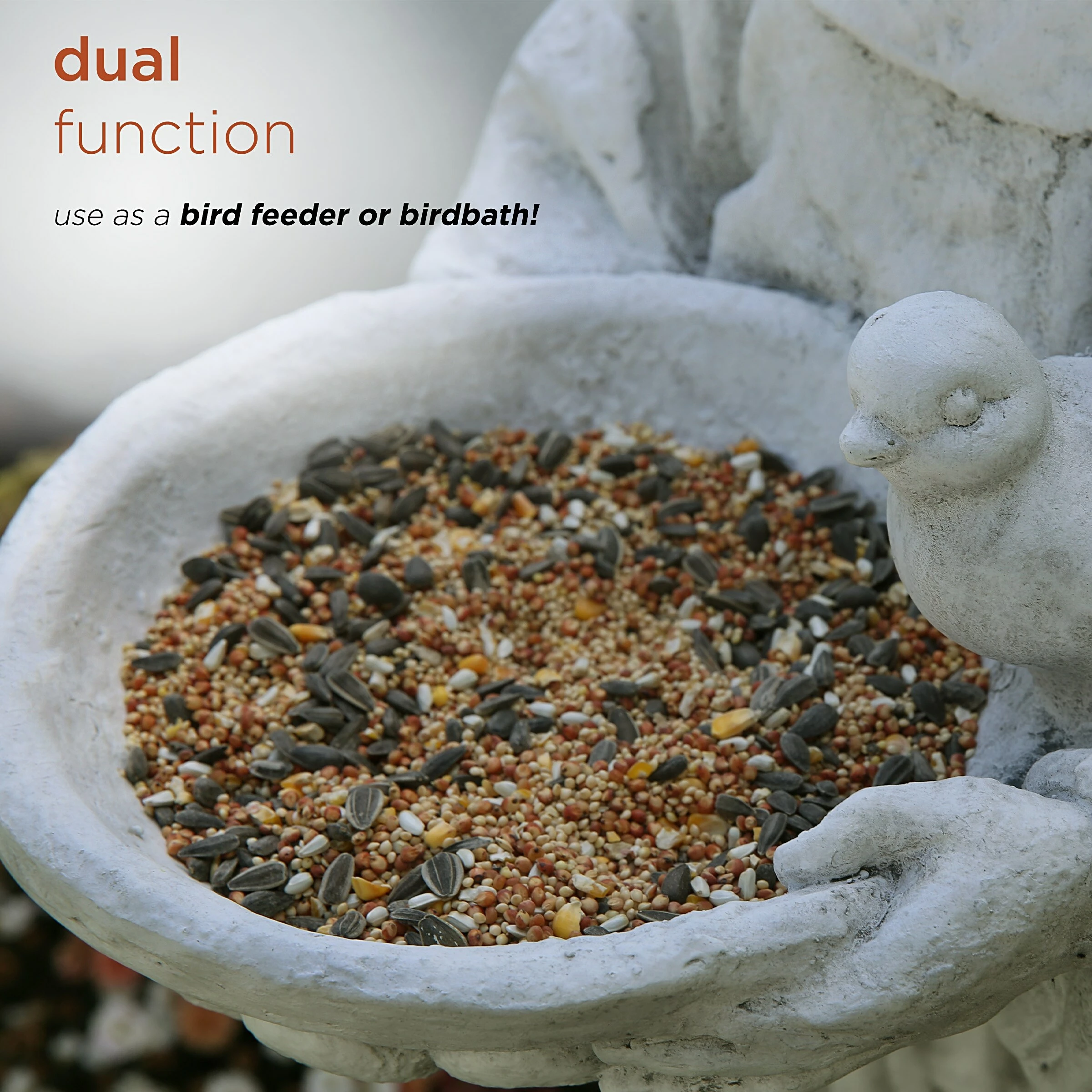 Outlet π₯ Alpine Corporation 45" Tall Outdoor Saint Francis Birdbath Statue Yard Art Decoration, Light Gray π― - Image 5