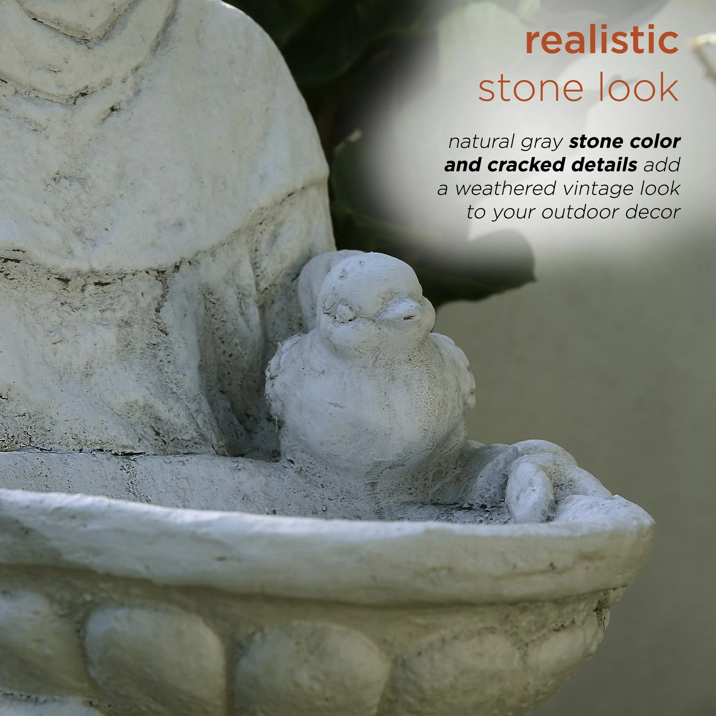 Outlet π₯ Alpine Corporation 45" Tall Outdoor Saint Francis Birdbath Statue Yard Art Decoration, Light Gray π― - Image 6