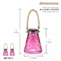 Coupon 🤩 Alpine Corporation 7" Tall Solar LED Wasp Trap, Set Of 2 Pink 🤩 -Alpine Corporation Sales Alpine 7 Inch Solar Pink LED Wasp Trap2C Set of 2 1