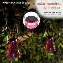 Coupon 🤩 Alpine Corporation 7" Tall Solar LED Wasp Trap, Set Of 2 Pink 🤩 -Alpine Corporation Sales Alpine 7 Inch Solar Pink LED Wasp Trap2C Set of 2 2