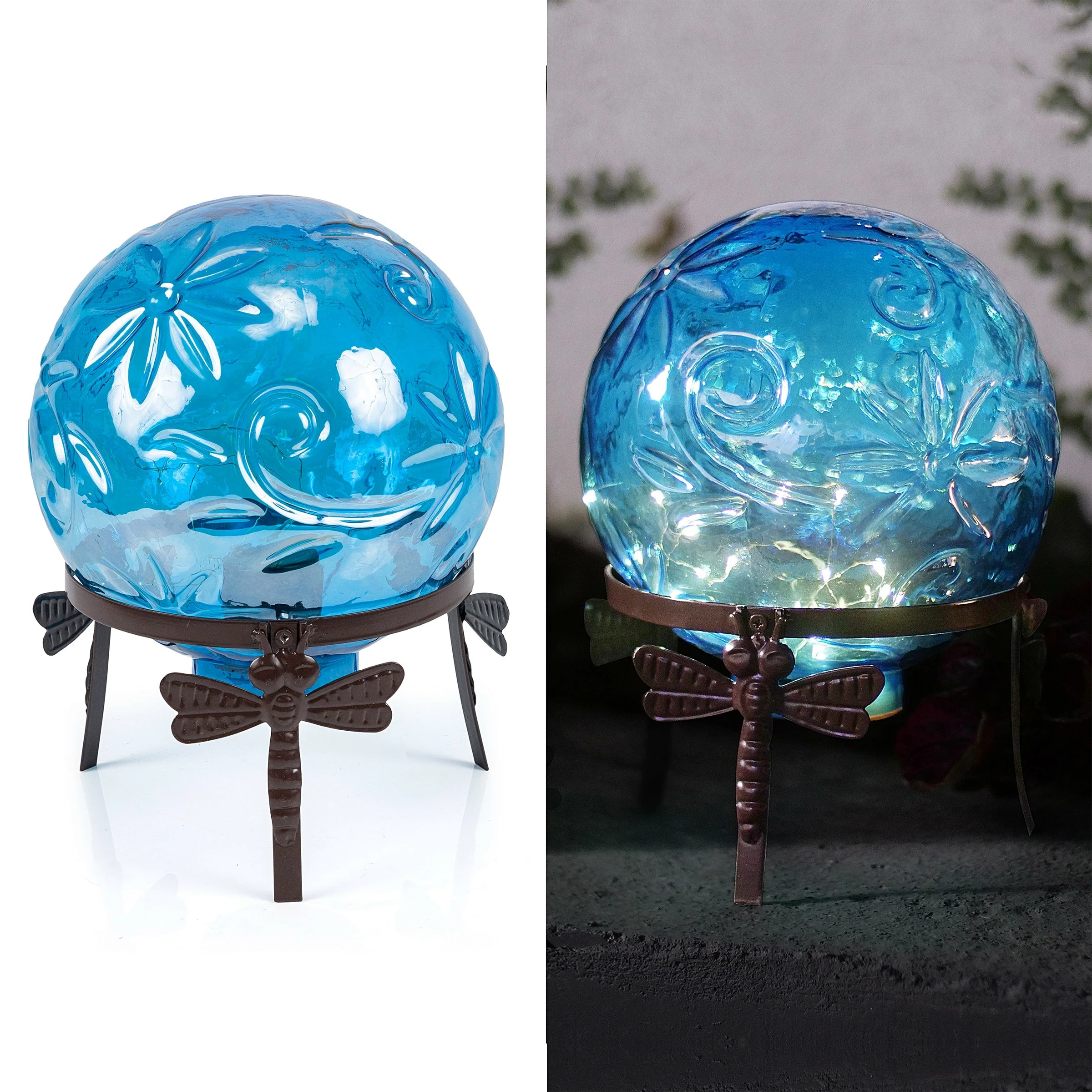 Brand new π₯ Alpine Corporation 13" Tall Indoor/Outdoor Pearlized Blue Glass LED Gazing Globe With Stand π 4 Brand new π₯ Alpine Corporation 13" Tall Indoor/Outdoor Pearlized Blue Glass LED Gazing Globe With Stand π - Image 2