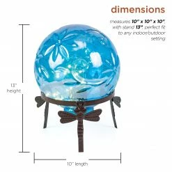 Brand new π₯ Alpine Corporation 13" Tall Indoor/Outdoor Pearlized Blue Glass LED Gazing Globe With Stand π 19 Brand new π₯ Alpine Corporation 13" Tall Indoor/Outdoor Pearlized Blue Glass LED Gazing Globe With Stand π -Alpine Corporation Sales Alpine Blue Glass Globe Decor w LED Light2C 13 Inch Tall 2