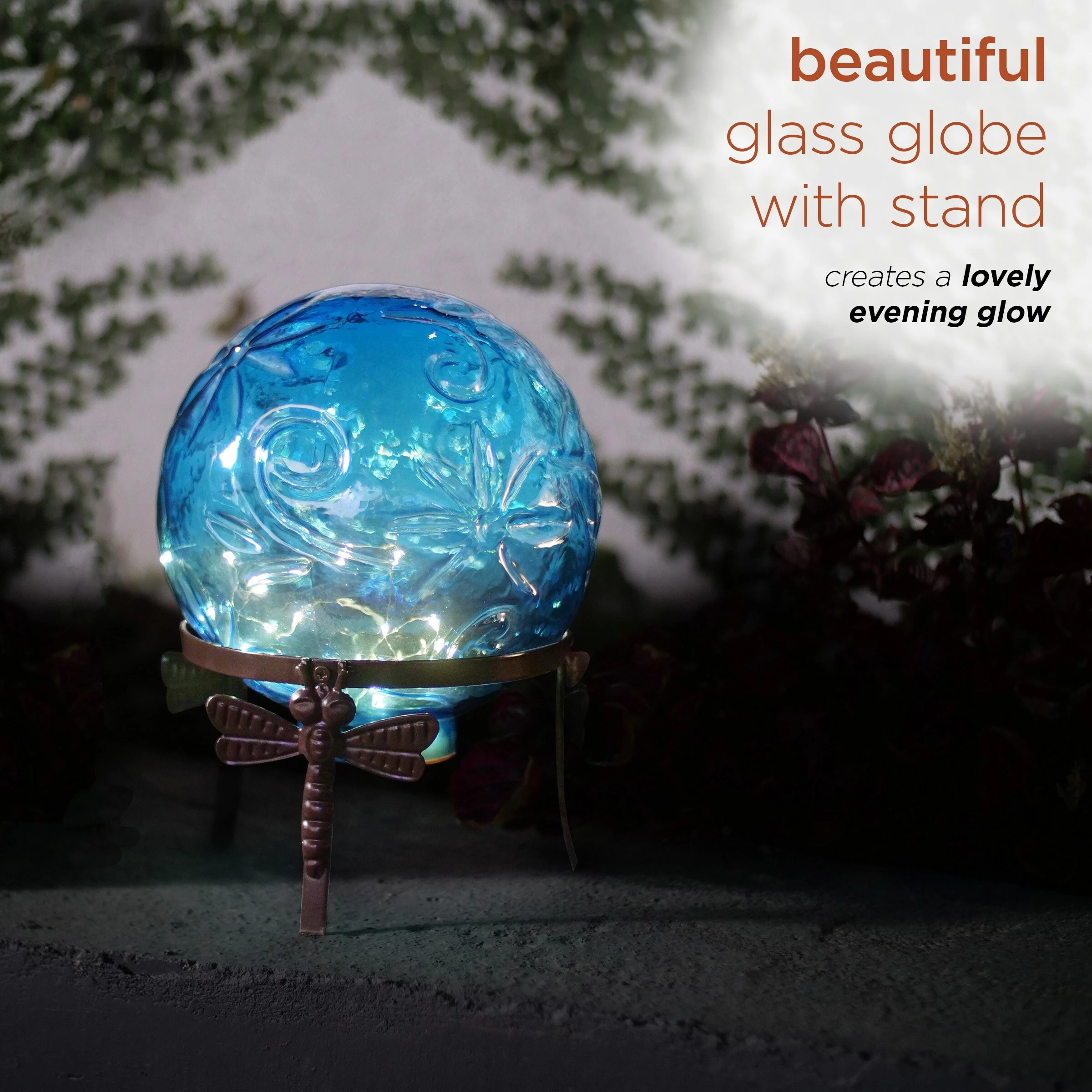 Brand new π₯ Alpine Corporation 13" Tall Indoor/Outdoor Pearlized Blue Glass LED Gazing Globe With Stand π 6 Brand new π₯ Alpine Corporation 13" Tall Indoor/Outdoor Pearlized Blue Glass LED Gazing Globe With Stand π - Image 4