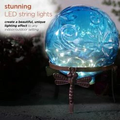 Brand new π₯ Alpine Corporation 13" Tall Indoor/Outdoor Pearlized Blue Glass LED Gazing Globe With Stand π 22 Brand new π₯ Alpine Corporation 13" Tall Indoor/Outdoor Pearlized Blue Glass LED Gazing Globe With Stand π -Alpine Corporation Sales Alpine Blue Glass Globe Decor w LED Light2C 13 Inch Tall 5
