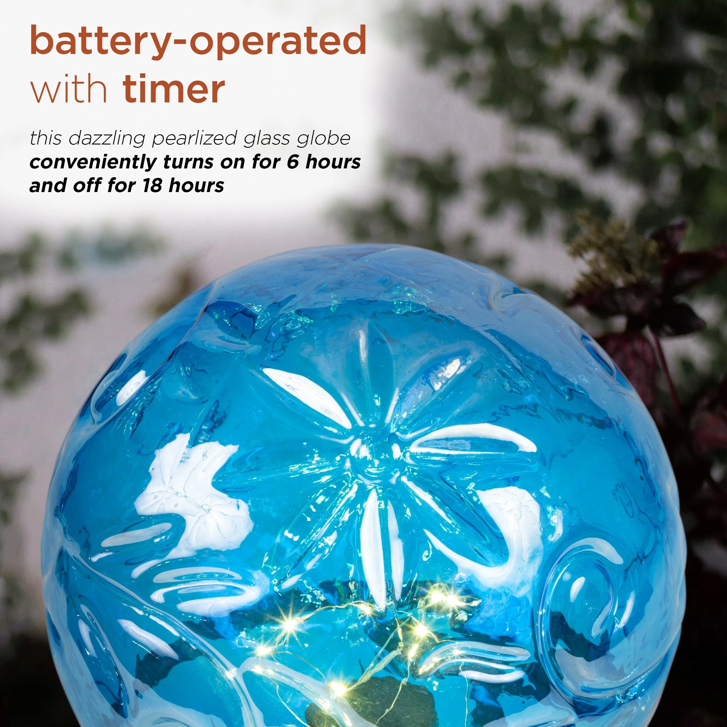 Brand new π₯ Alpine Corporation 13" Tall Indoor/Outdoor Pearlized Blue Glass LED Gazing Globe With Stand π 9 Brand new π₯ Alpine Corporation 13" Tall Indoor/Outdoor Pearlized Blue Glass LED Gazing Globe With Stand π - Image 7