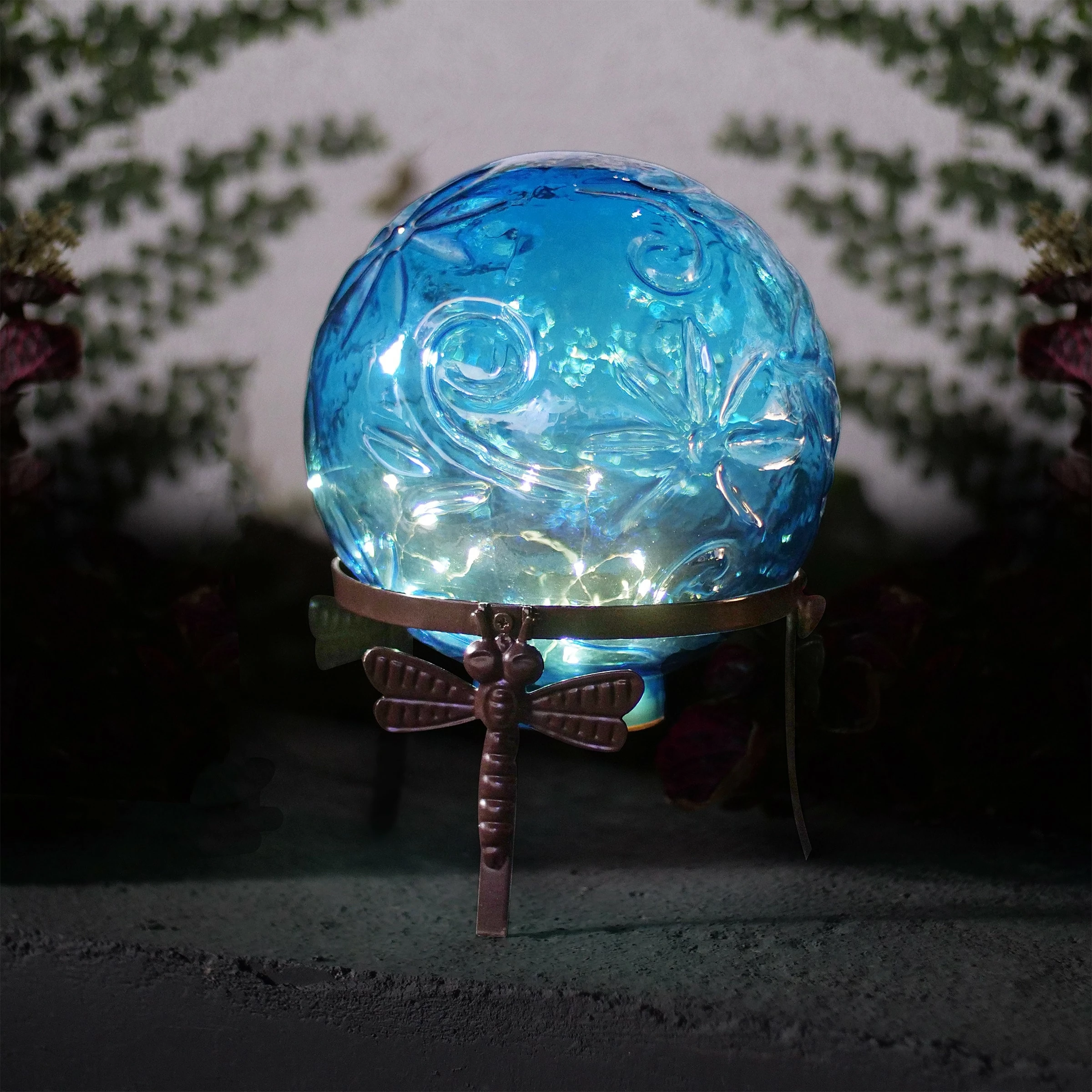 Brand new π₯ Alpine Corporation 13" Tall Indoor/Outdoor Pearlized Blue Glass LED Gazing Globe With Stand π 3 Brand new π₯ Alpine Corporation 13" Tall Indoor/Outdoor Pearlized Blue Glass LED Gazing Globe With Stand π