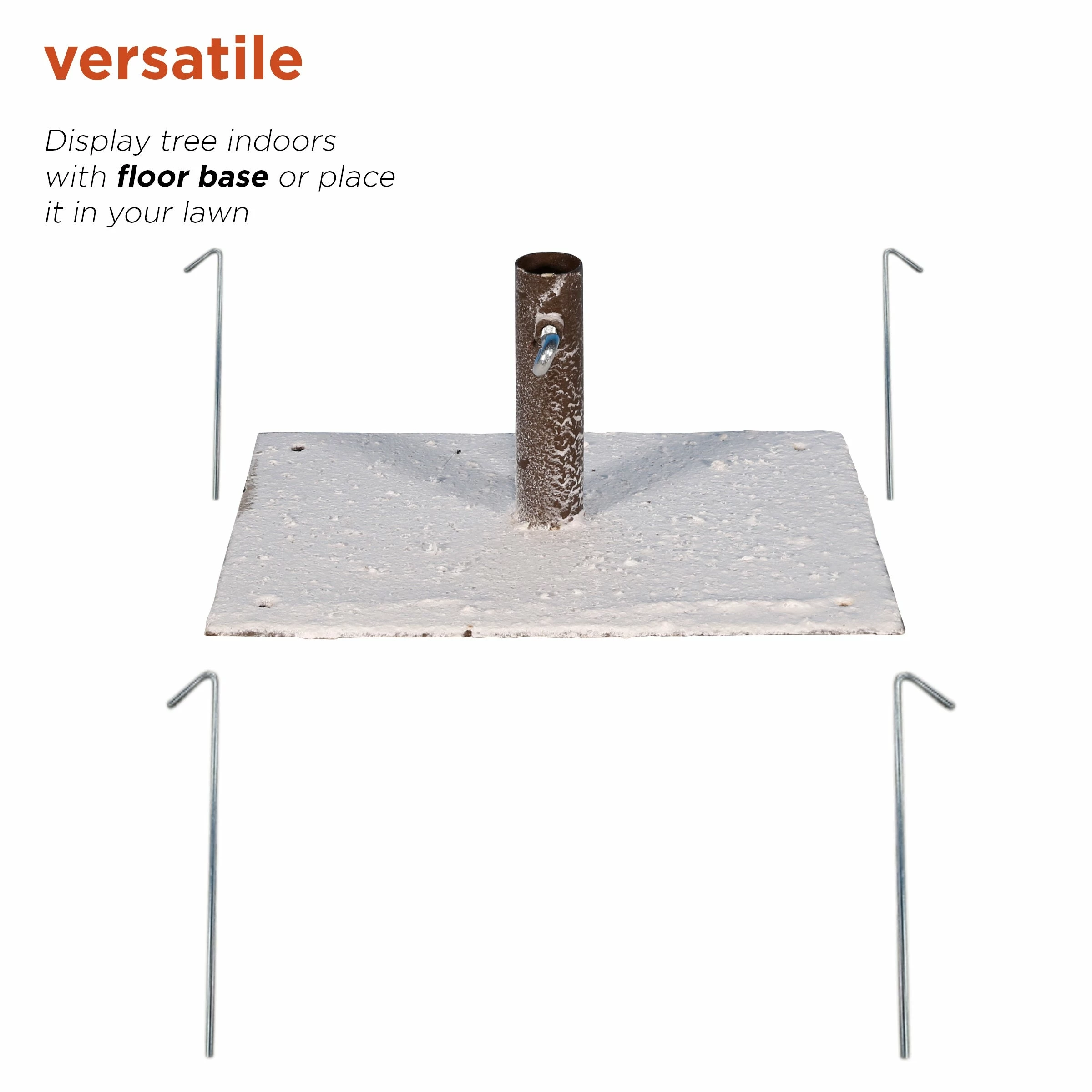 Wholesale β Alpine Corporation 71"H Indoor/Outdoor Artificial Flocked π Christmas Tree With White LED Lights, Brown π - Image 4