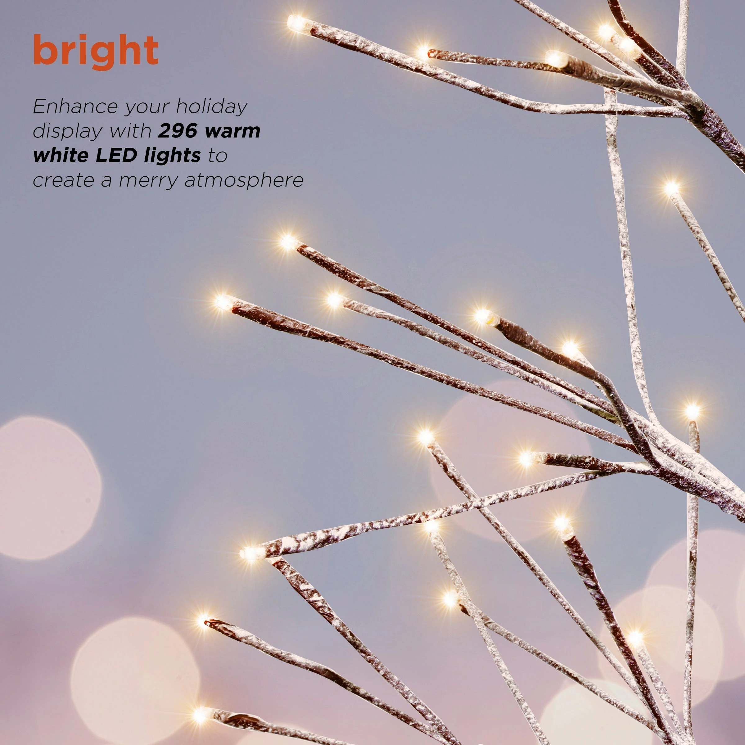 Wholesale β Alpine Corporation 71"H Indoor/Outdoor Artificial Flocked π Christmas Tree With White LED Lights, Brown π - Image 7