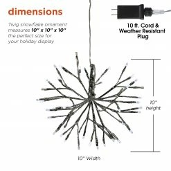 Wholesale π Alpine Corporation 10"H Indoor π Christmas Snowflake Ornament With LED Lights Multi π 27 Wholesale π Alpine Corporation 10"H Indoor π Christmas Snowflake Ornament With LED Lights Multi π -Alpine Corporation Sales Alpine Corporation 1022H Indoor Christmas Snowflake Ornament with LED Lights 2