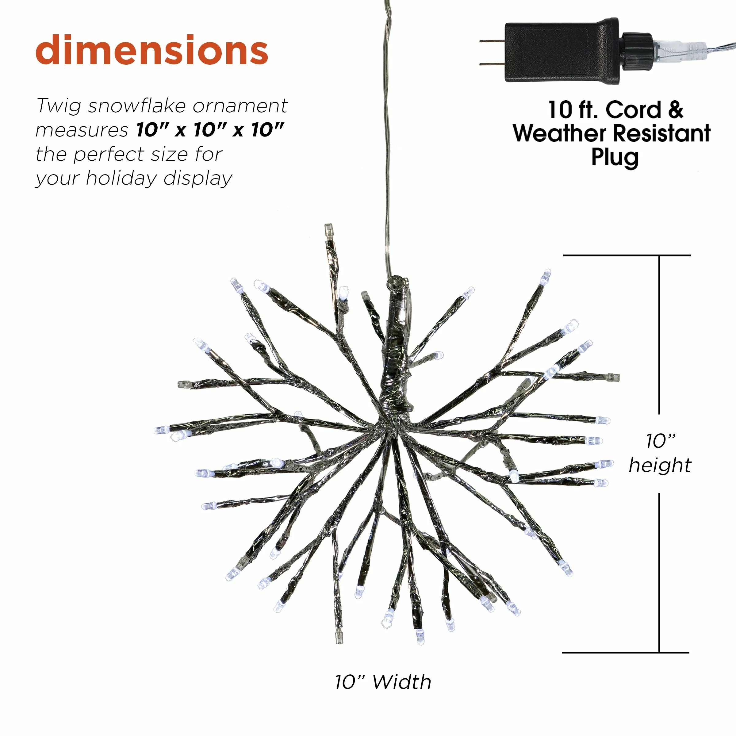 Wholesale π Alpine Corporation 10"H Indoor π Christmas Snowflake Ornament With LED Lights Multi π 13 Wholesale π Alpine Corporation 10"H Indoor π Christmas Snowflake Ornament With LED Lights Multi π - Image 11
