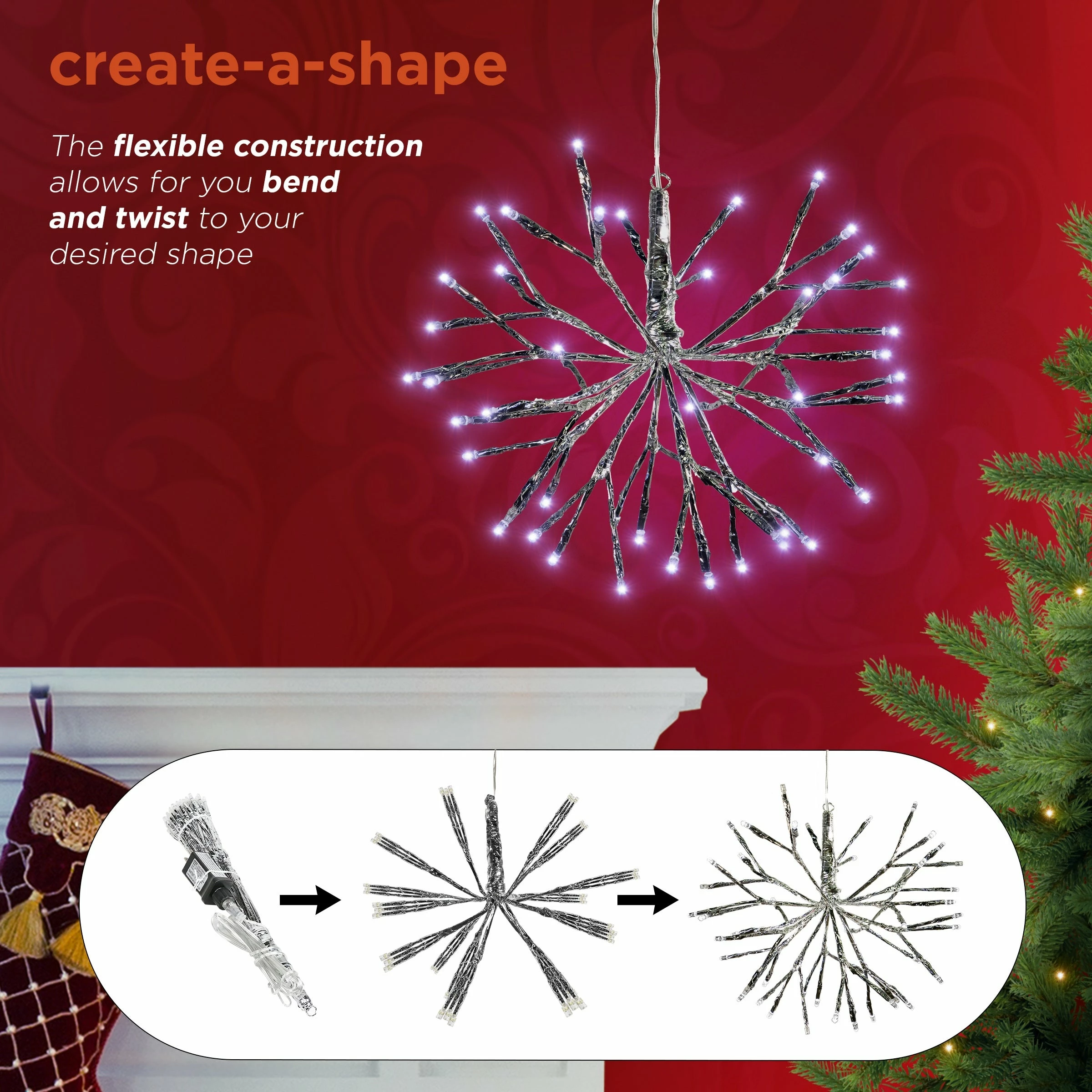 Wholesale π Alpine Corporation 10"H Indoor π Christmas Snowflake Ornament With LED Lights Multi π 14 Wholesale π Alpine Corporation 10"H Indoor π Christmas Snowflake Ornament With LED Lights Multi π - Image 12