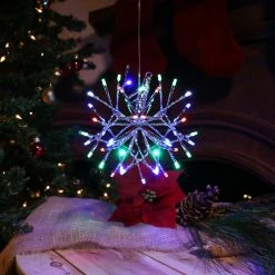 Wholesale π Alpine Corporation 10"H Indoor π Christmas Snowflake Ornament With LED Lights Multi π 30 Wholesale π Alpine Corporation 10"H Indoor π Christmas Snowflake Ornament With LED Lights Multi π -Alpine Corporation Sales Alpine Corporation 1022H Indoor Christmas Snowflake Ornament with LED Lights 5