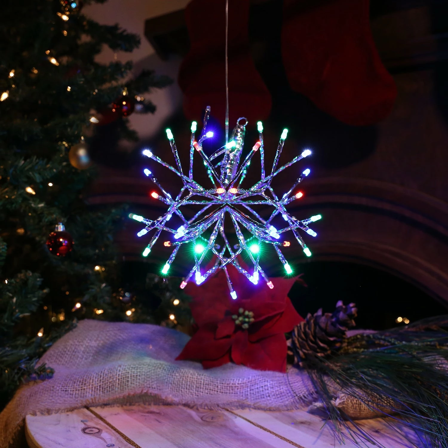 Wholesale π Alpine Corporation 10"H Indoor π Christmas Snowflake Ornament With LED Lights Multi π 16 Wholesale π Alpine Corporation 10"H Indoor π Christmas Snowflake Ornament With LED Lights Multi π - Image 14