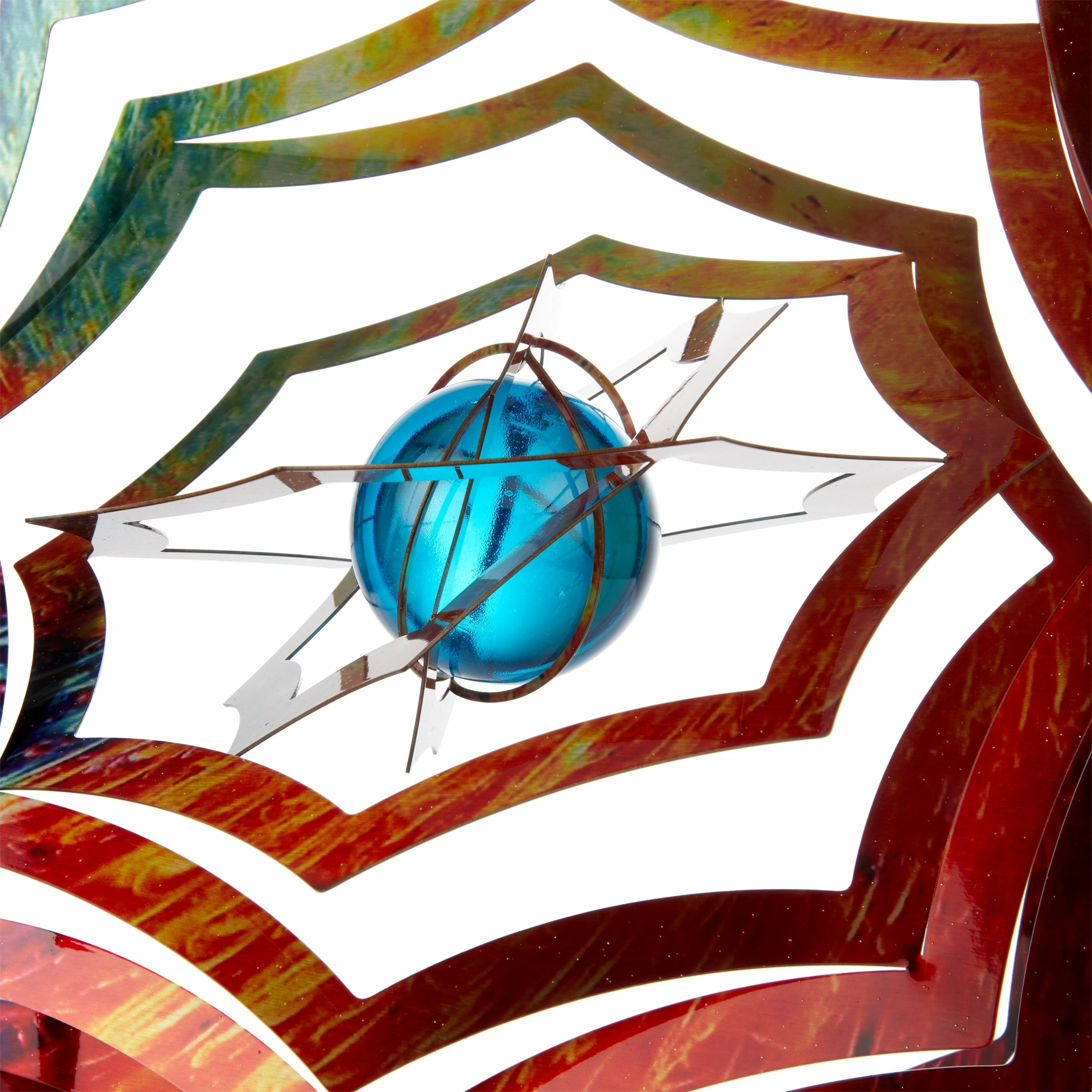 Wholesale π₯° Alpine Corporation 12" Round Outdoor Hanging Metal Planet Wind Spinner With Blue Glass Ball π - Image 9