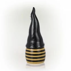 Best deal 🧨 Alpine Corporation 12"H "Let It Bee" Indoor/Outdoor Garden Gnome Statue, Black/Yellow 🛒 -Alpine Corporation Sales Alpine Corporation 1222H 22Let It Bee22 Indoor Outdoor Garden Gnome Statue2C Black Yellow 9