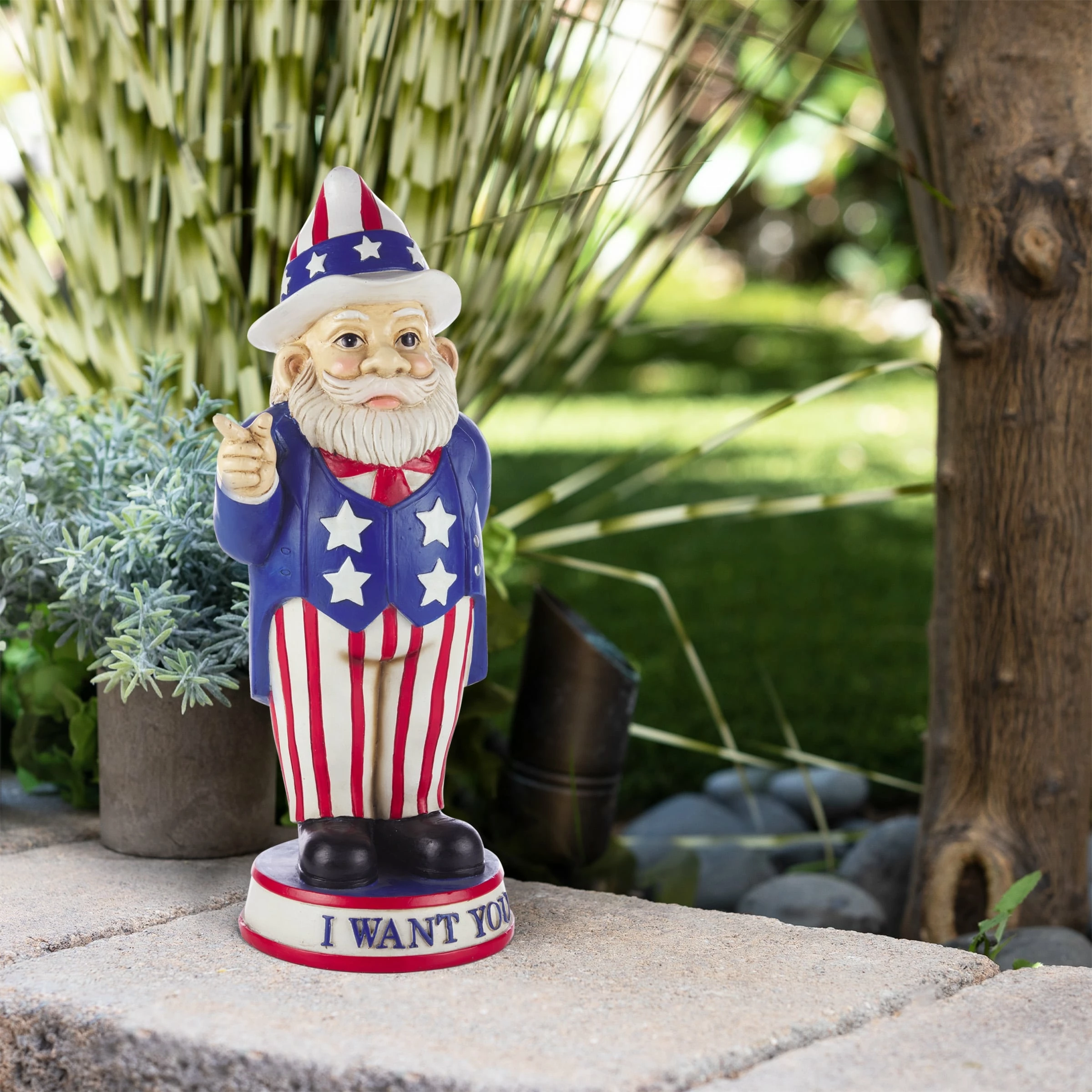 Deals π₯ Alpine Corporation 12"H Uncle Sam "I Want You" Indoor/Outdoor Garden Gnome Statue, Red/White/Blue π₯ 3 Deals π₯ Alpine Corporation 12"H Uncle Sam "I Want You" Indoor/Outdoor Garden Gnome Statue, Red/White/Blue π₯