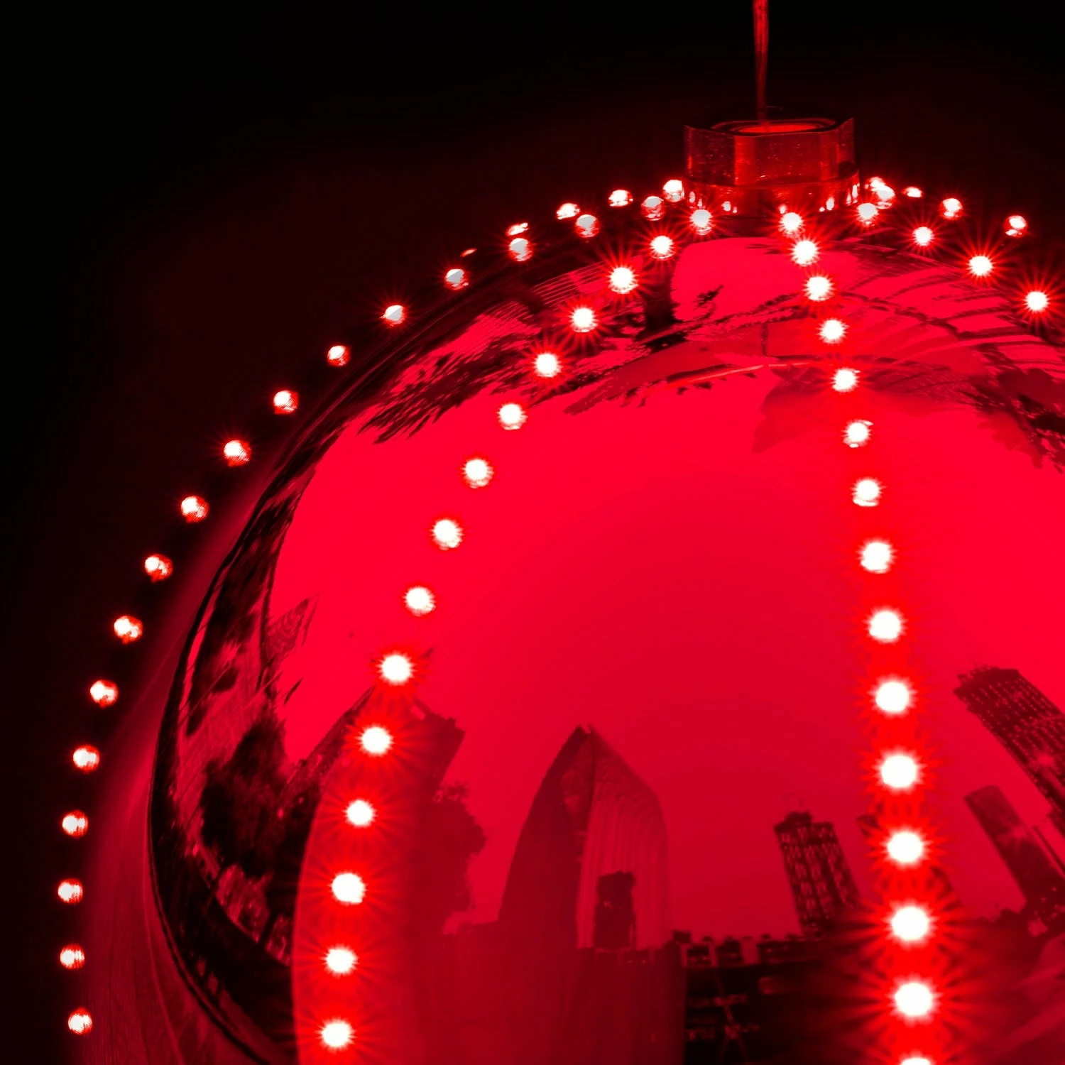 New π Alpine Corporation 13"H Indoor Hanging π Christmas Ball Ornament With LED Lights Silver π - Image 10