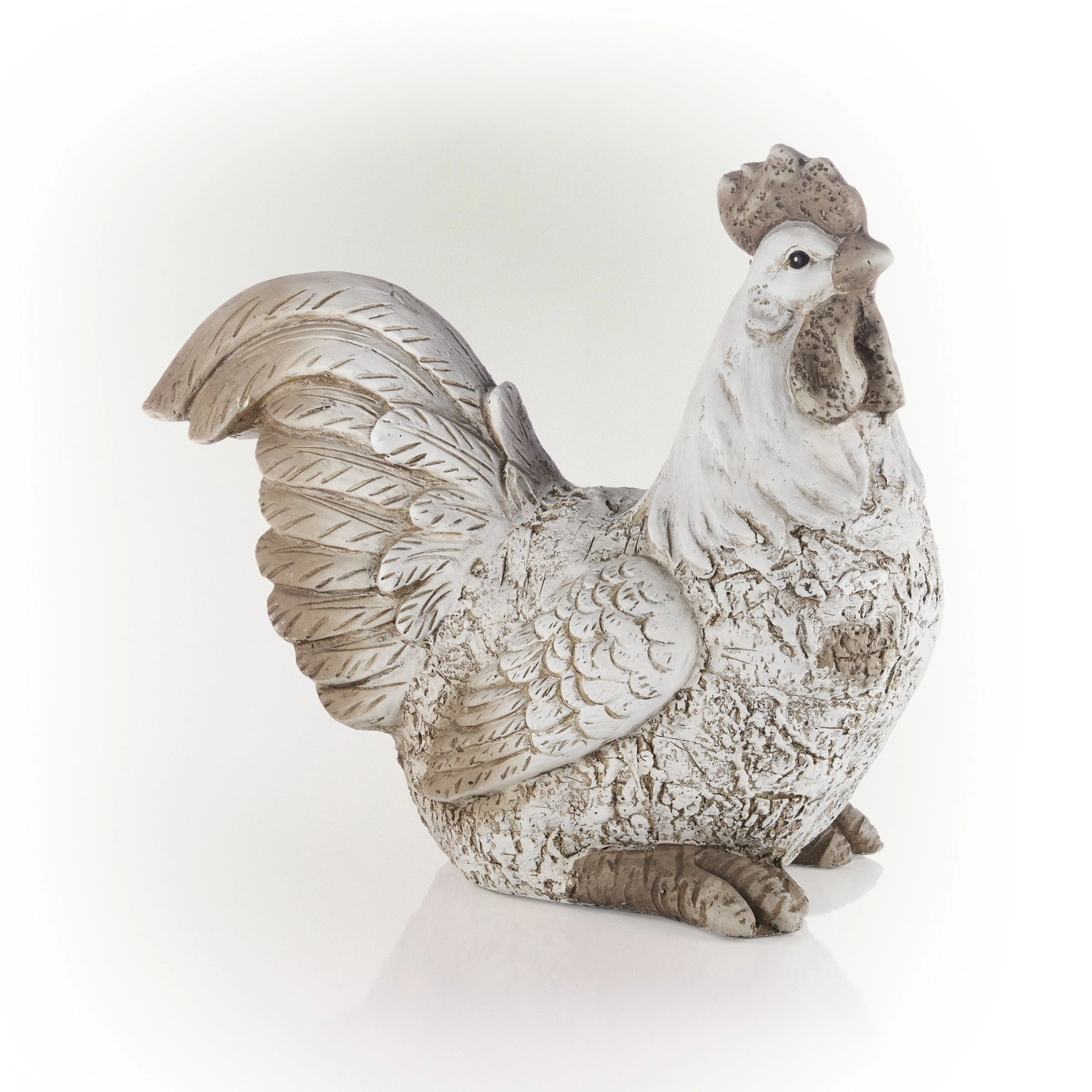 Wholesale π€© Alpine Corporation 14"H Indoor/Outdoor Sitting Rooster Decorative Garden Statue, Antique White π - Image 2
