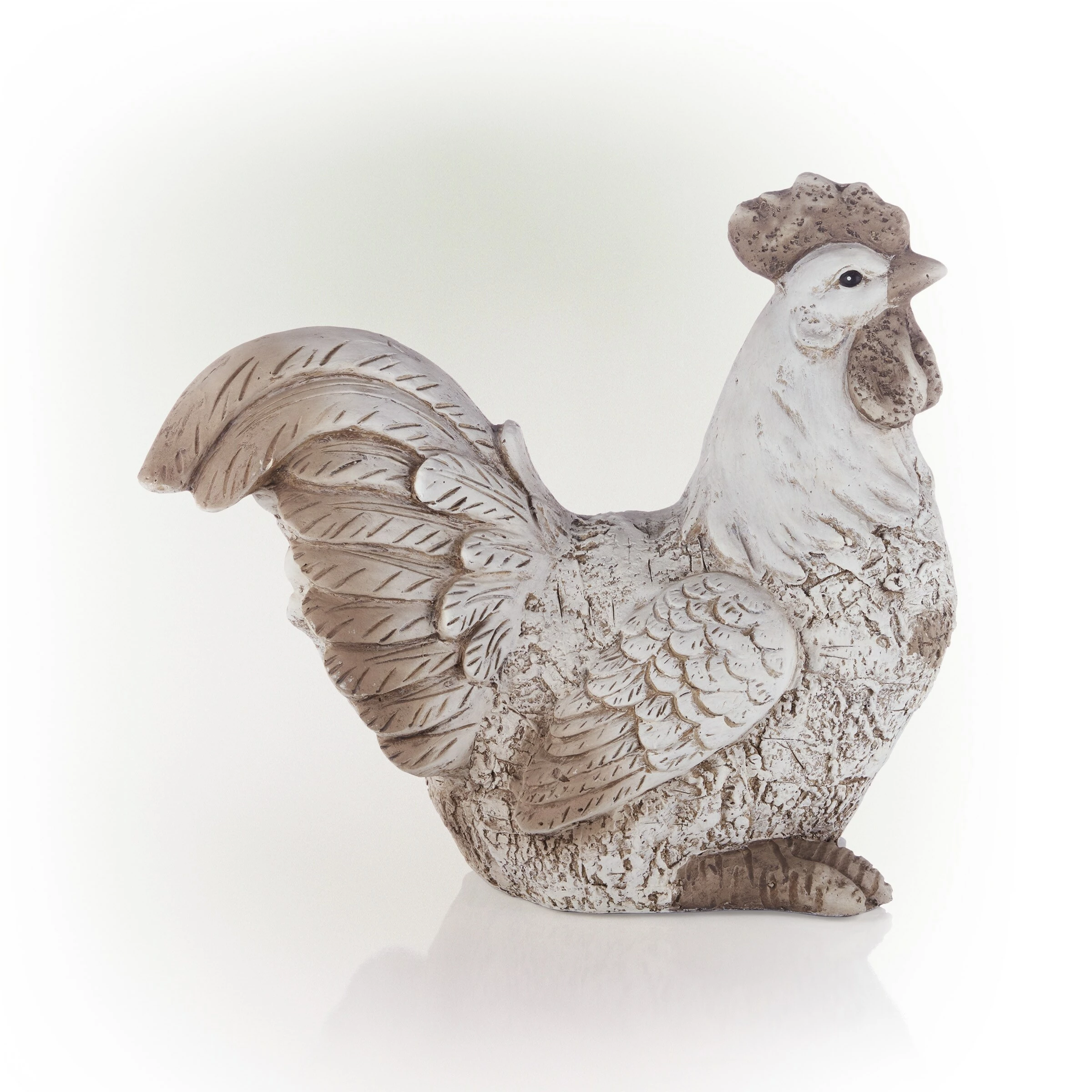 Wholesale π€© Alpine Corporation 14"H Indoor/Outdoor Sitting Rooster Decorative Garden Statue, Antique White π - Image 9
