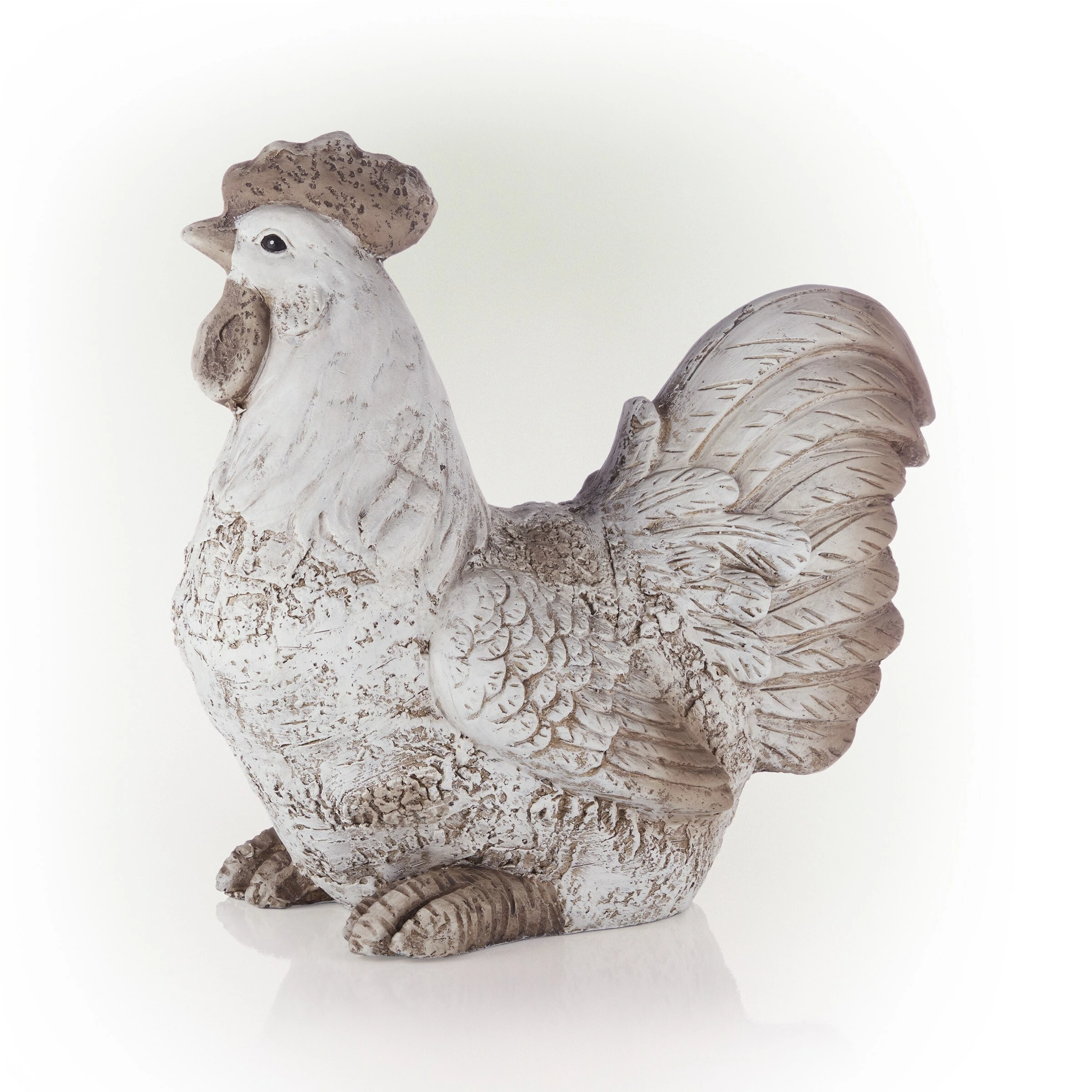 Wholesale π€© Alpine Corporation 14"H Indoor/Outdoor Sitting Rooster Decorative Garden Statue, Antique White π - Image 10