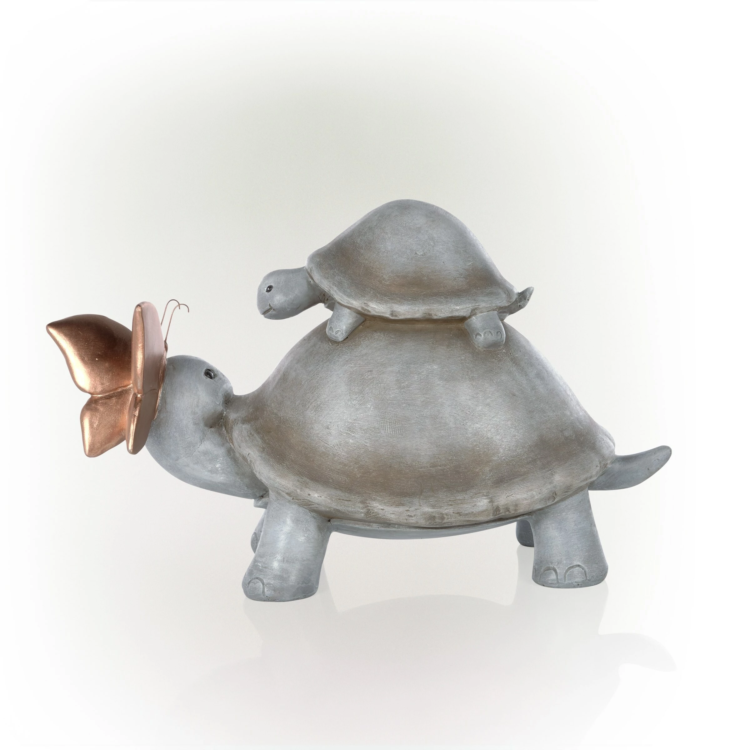 Best Pirce β Alpine Corporation 14"L π© Mother And Baby Turtles With "Love" Butterfly Indoor/Outdoor Decorative Garden Statue π€© - Image 11